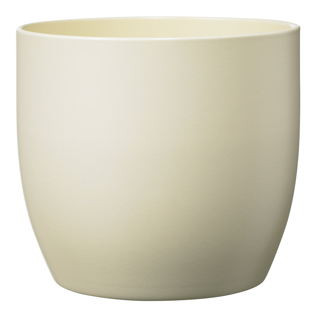 Basel Fashion Ceramic Pot - 8.3" Matte Cream