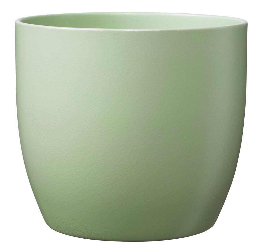 Basel Fashion Ceramic Pot - 5.1" Matte Linden Green