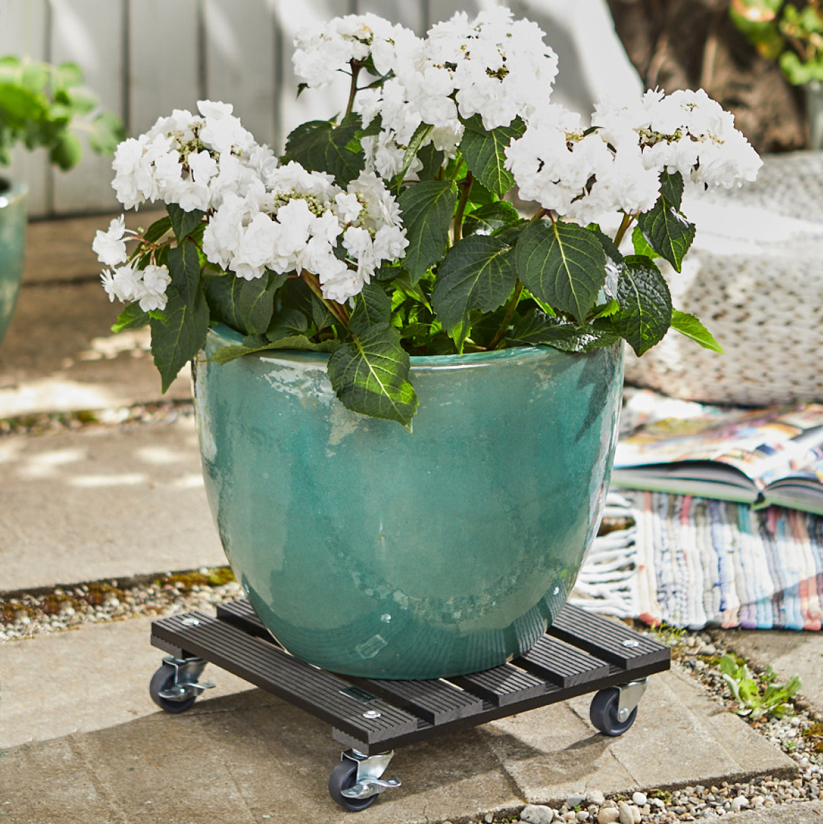 Wagner Waterproof Plant Caddy - 11.4" Gray Square