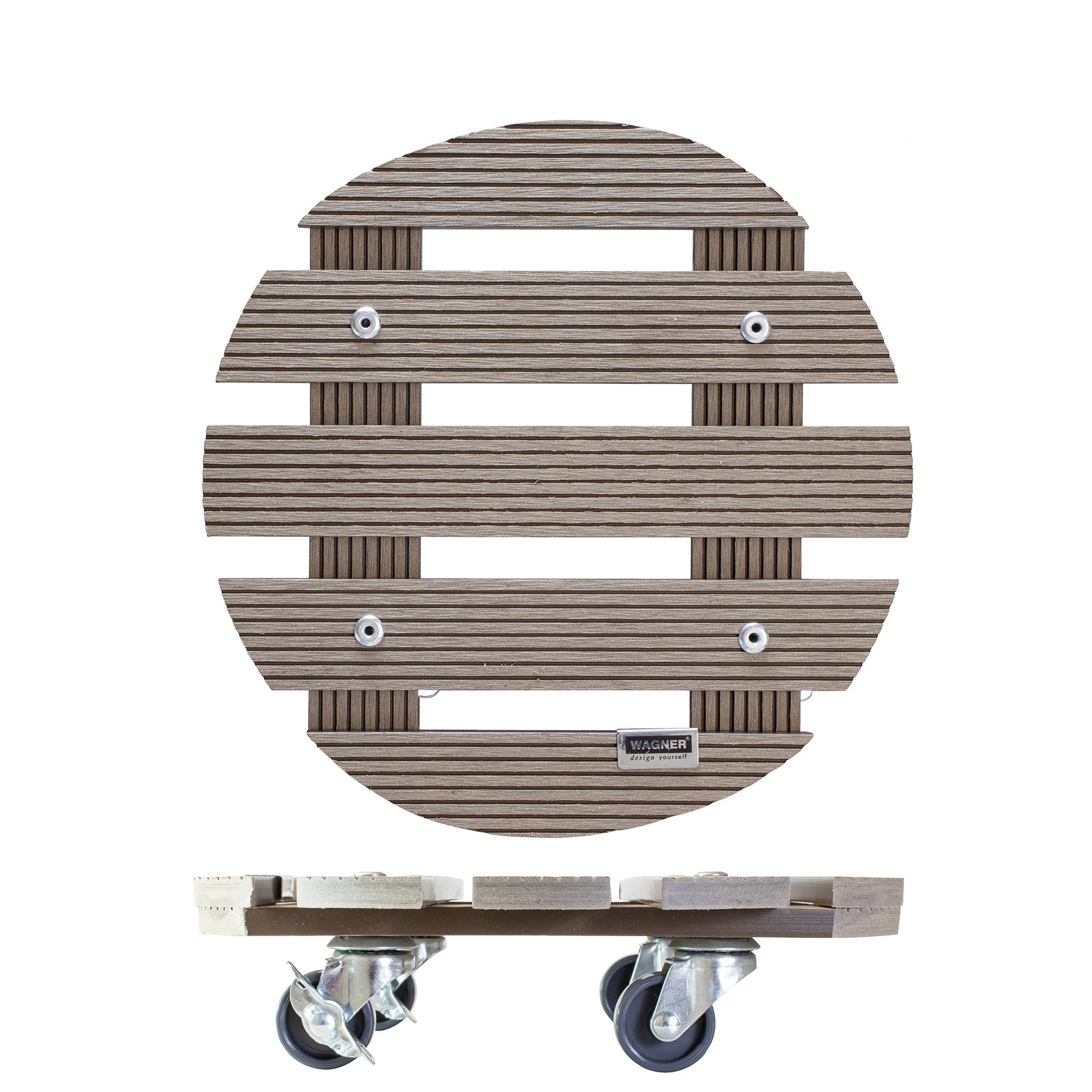 Wagner Waterproof Plant Caddy - 11.4" Taupe Round