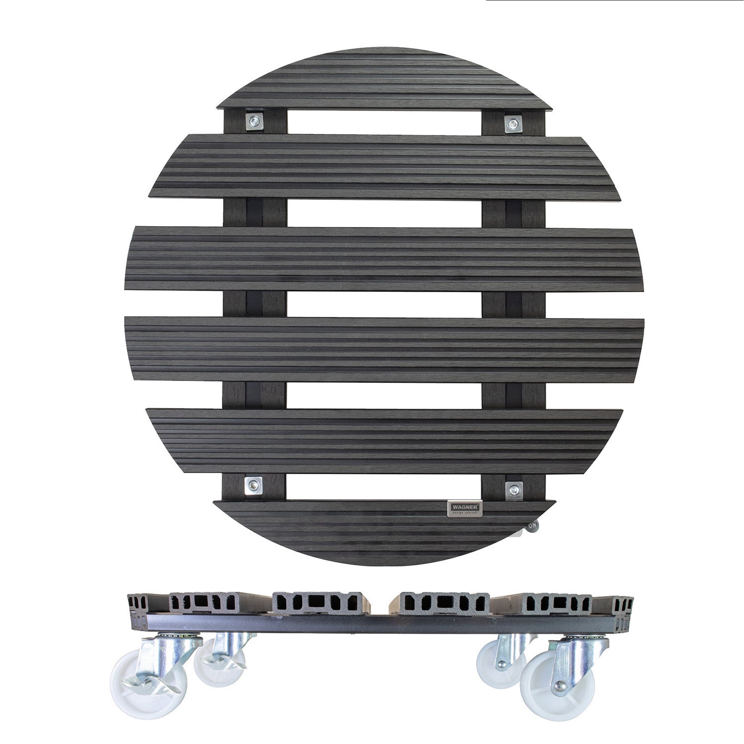 Wagner Waterproof Plant Caddy - 20" Gray Round