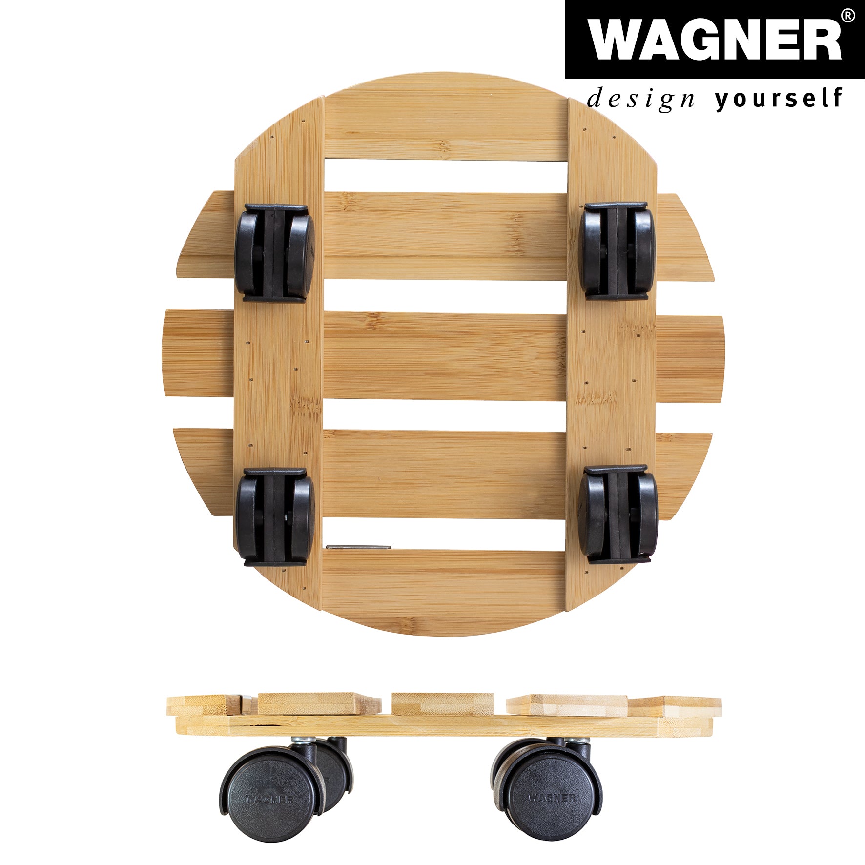 Bamboo Plant Caddy - 11.4" Round