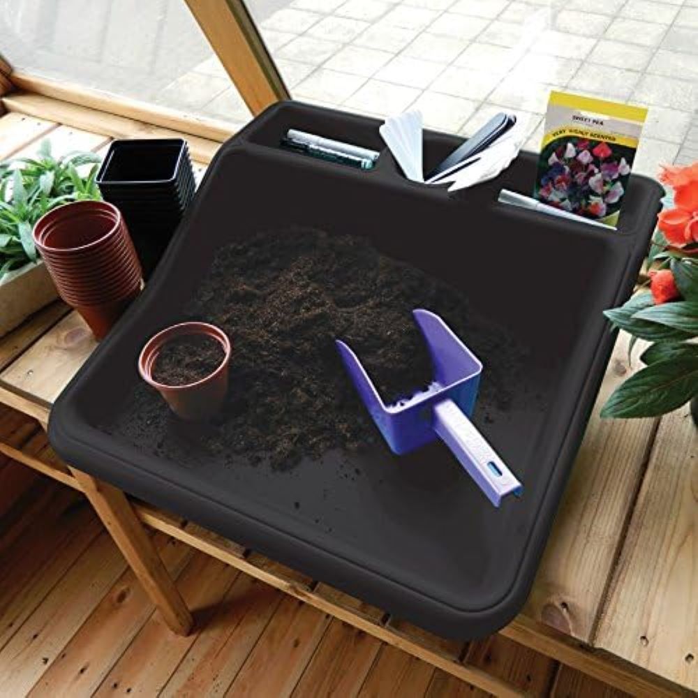 Tidy Tray - Compact Black with Shelf