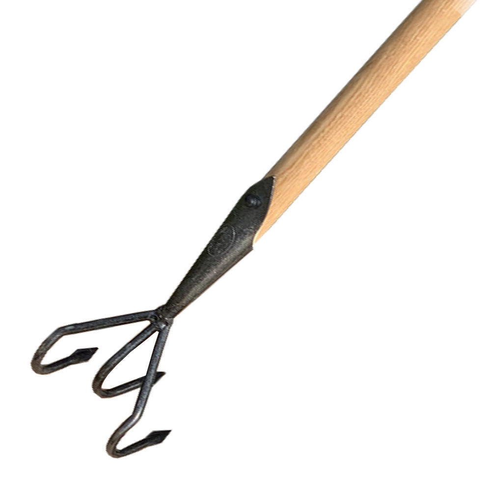 DeWit Cultivator - Flat 3-Tine with Long Handle