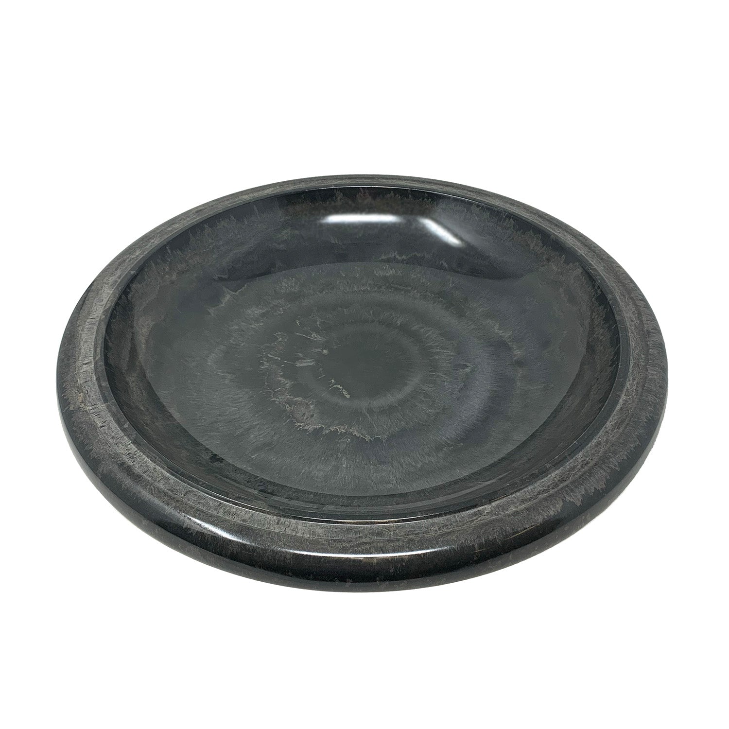 Gray Fiber Clay Birdbath Bowl - 19" dia