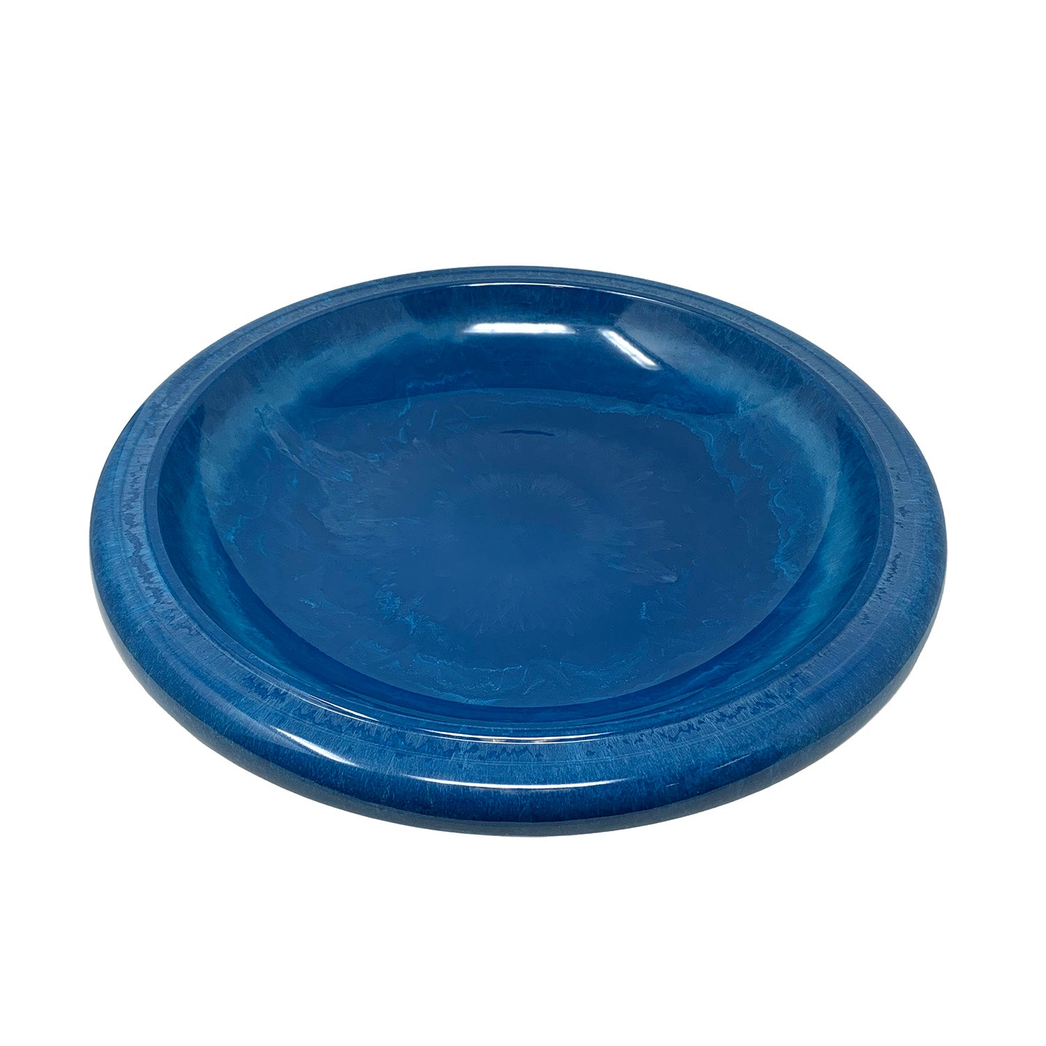 Azure Fiber Clay Birdbath Bowl - 19" dia