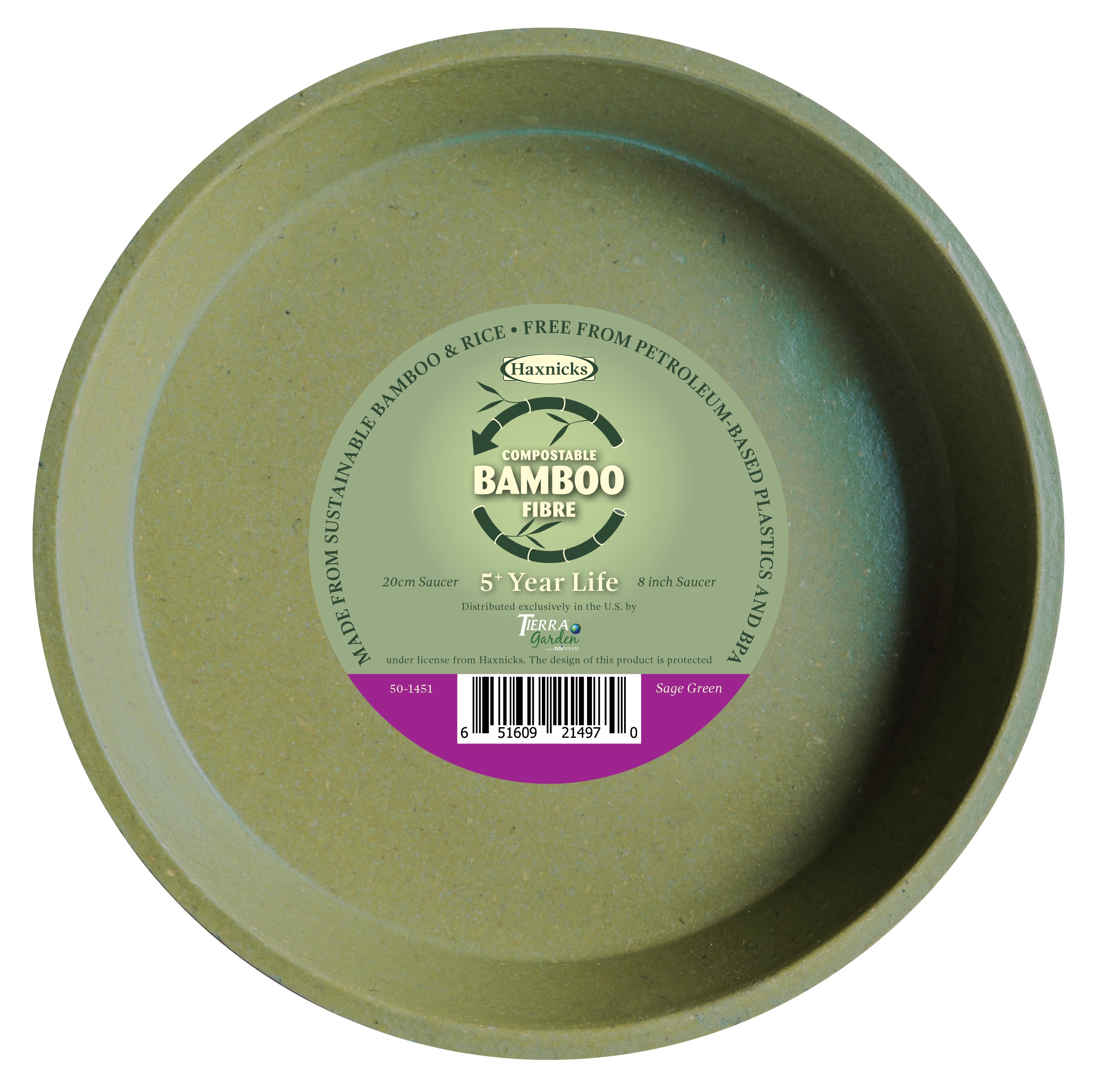 Bamboo Saucer - 8" Green