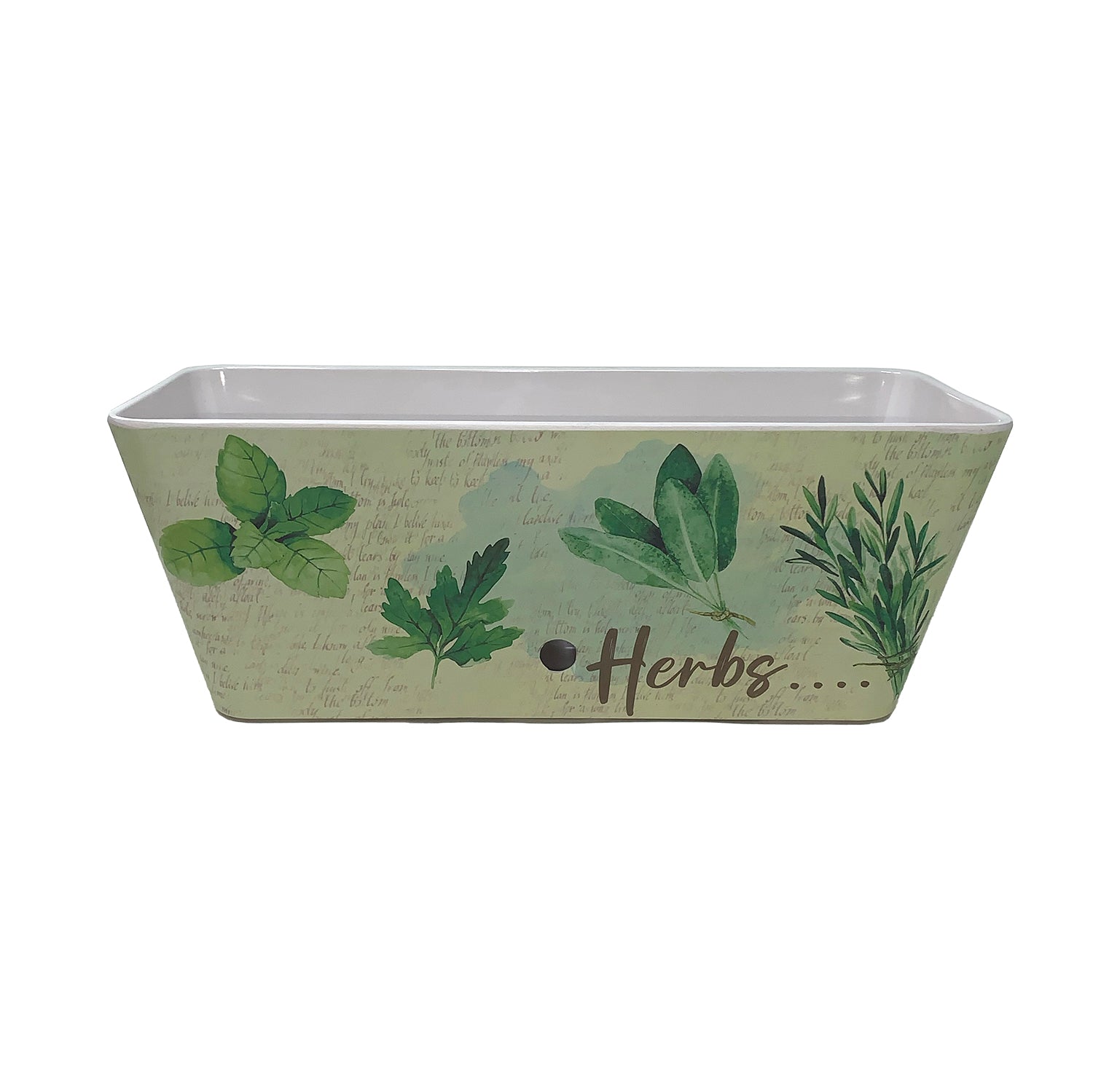 16" Rectangular Self-Watering Bamboo Planter - Herbs