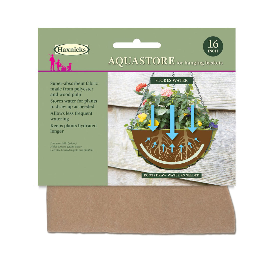 Hanging Basket Liner - 16" AquaStore