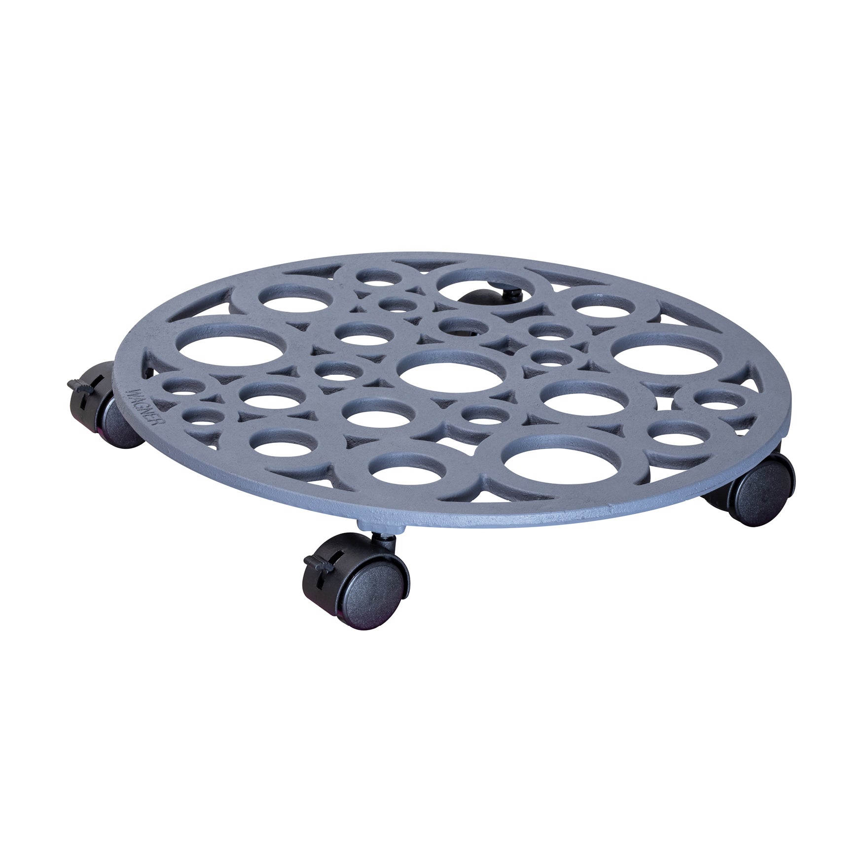 Cast Iron Plant Caddy - 15" Pewter Round