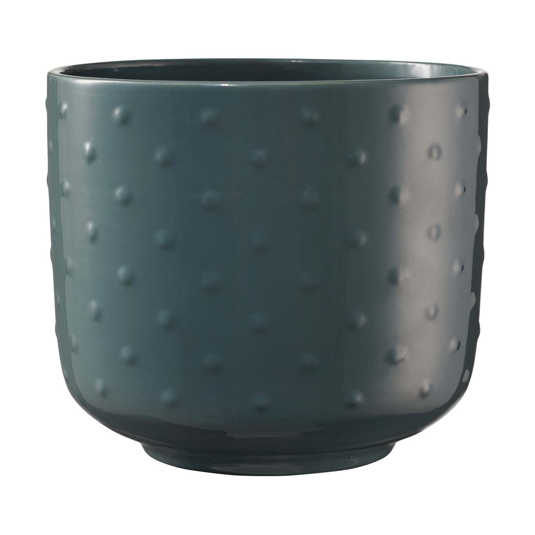 Baku Pearl Ceramic Pot - 5.1" High Gloss Green Blue