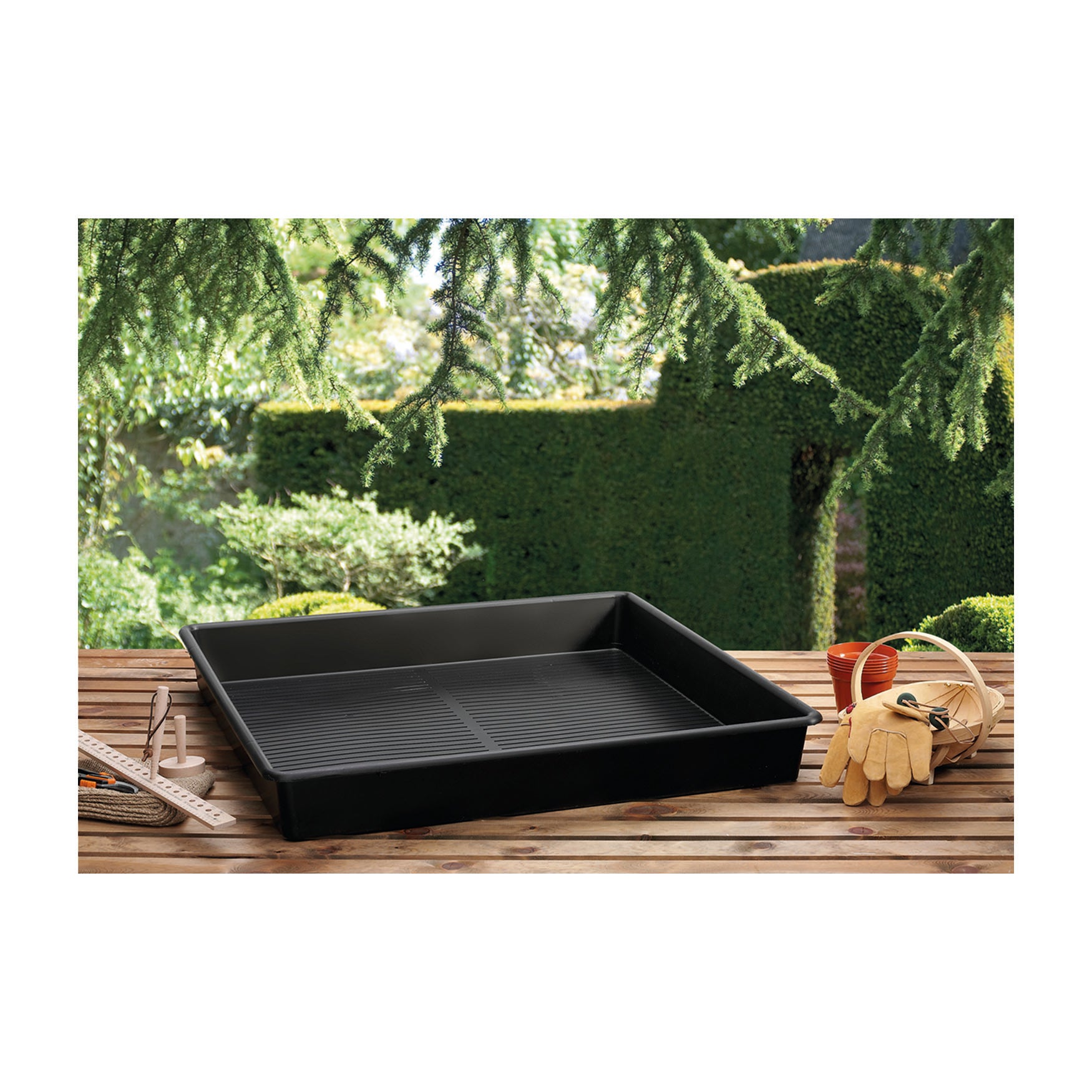Garden Tray- 40" Black Square