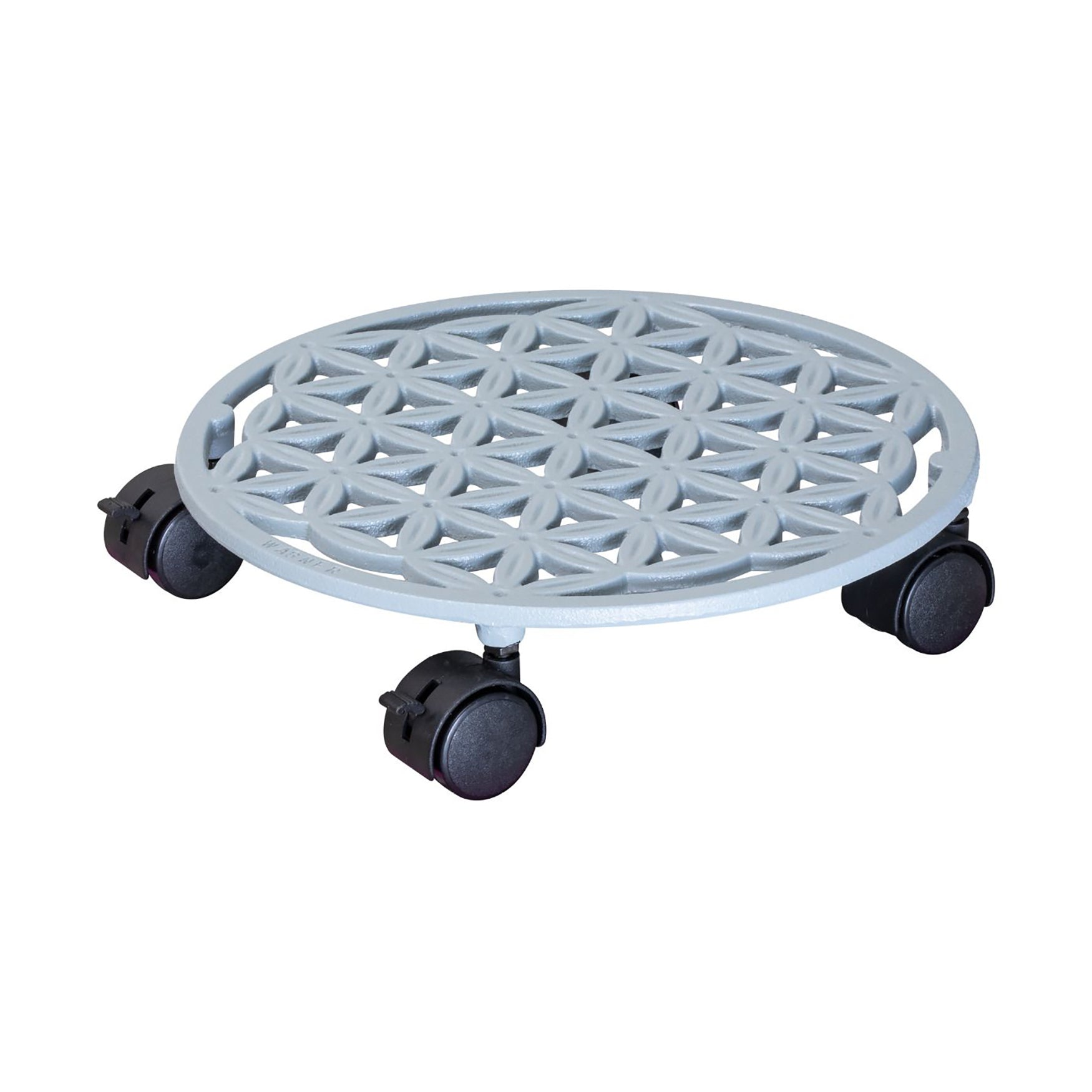 Cast Iron Plant Caddy - 11.4" Smoke Gray Round