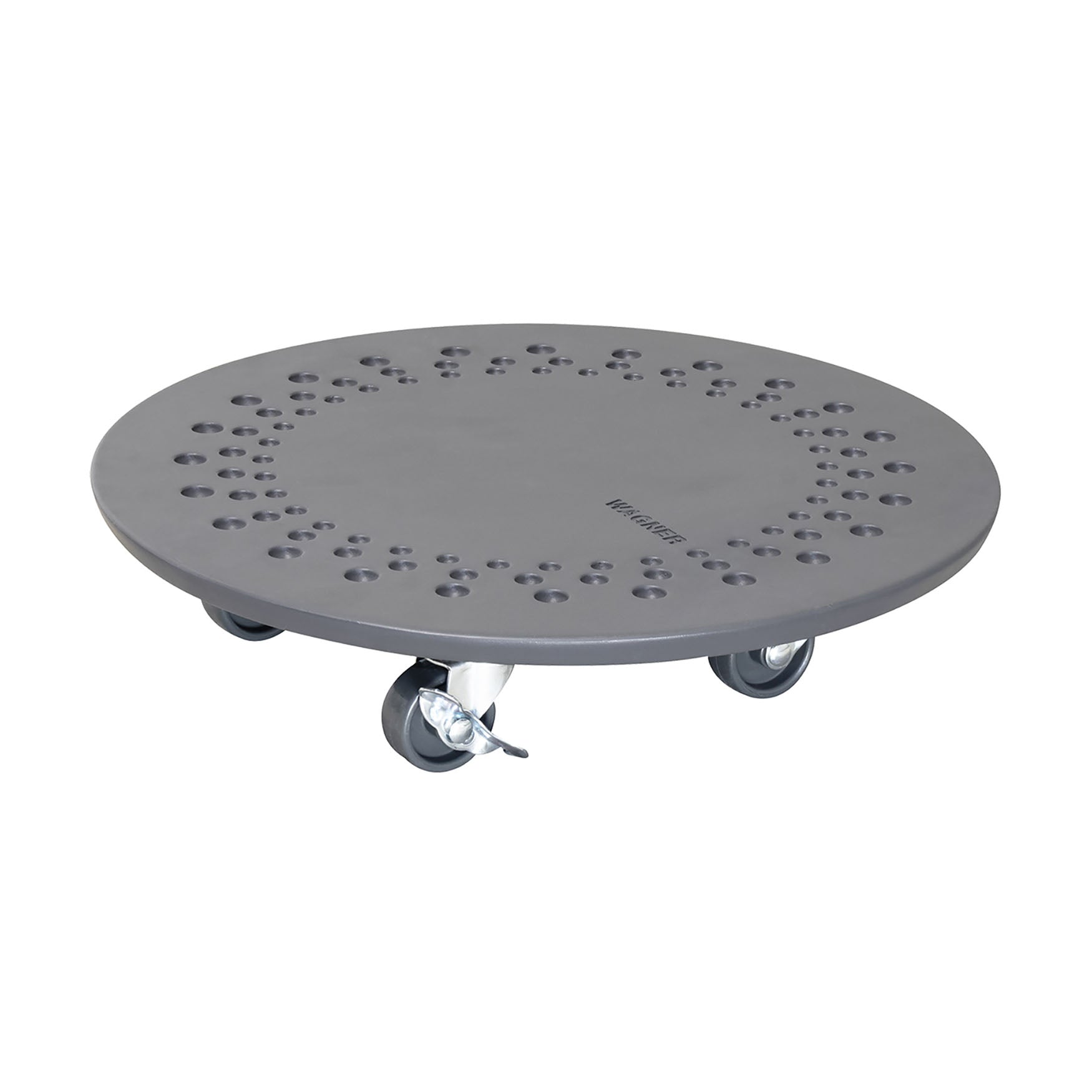 Charcoal Stone Plant Caddy - 13.4" Round