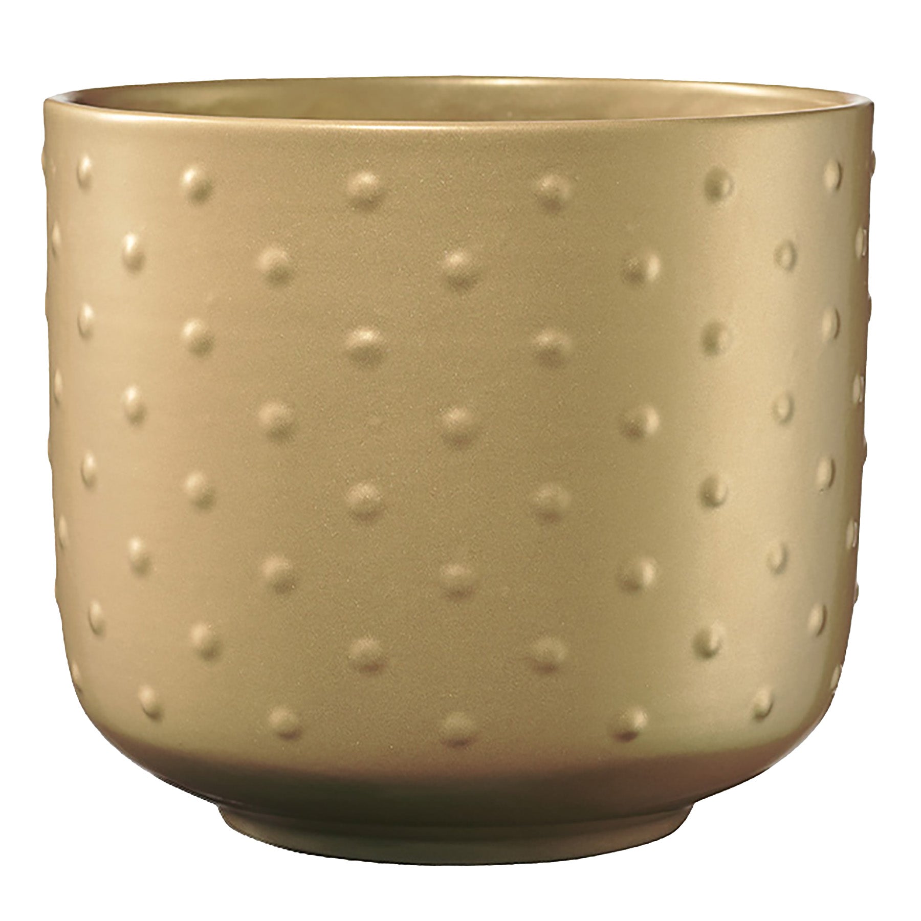 Baku Glamour Ceramic Pot - 5.1" Pearl Gold