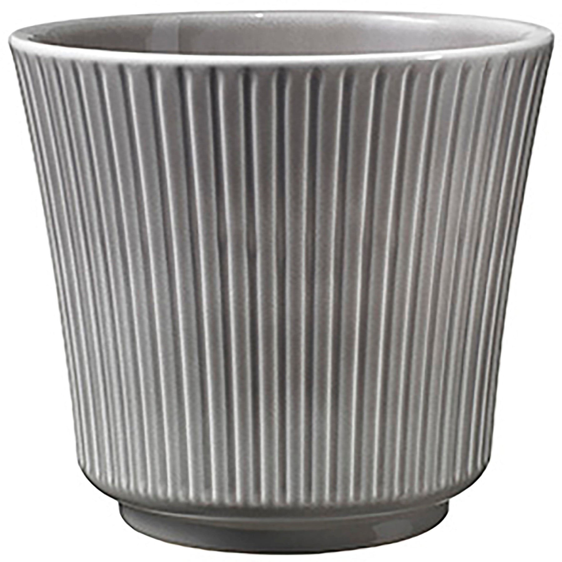 Delphi Ceramic Pot - 6.3" Warm-Gray