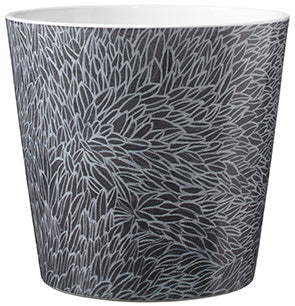 Dallas Botanic Ceramic Pot - 5.5" Floral Anthracite