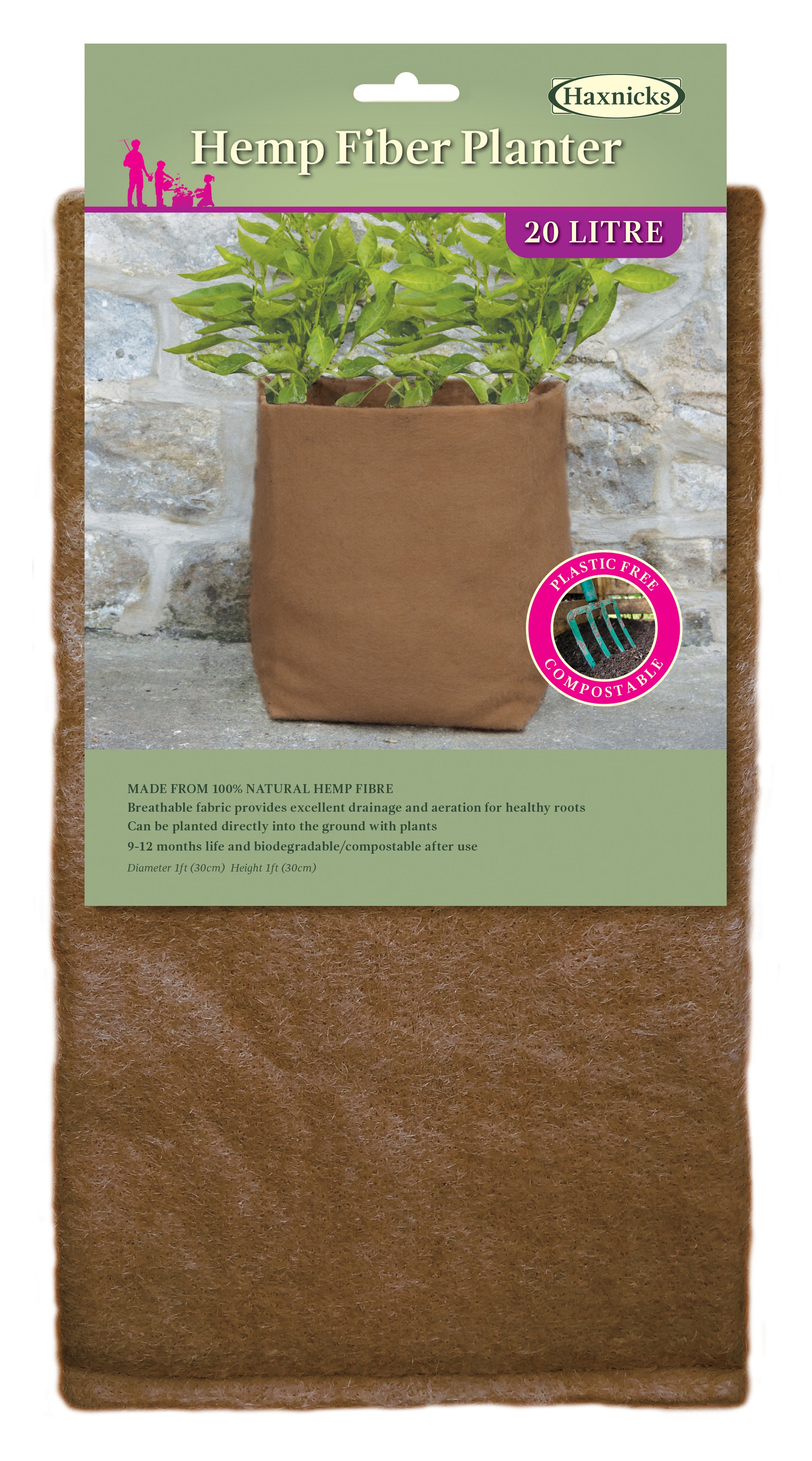 Hemp Fiber Planter - 20L