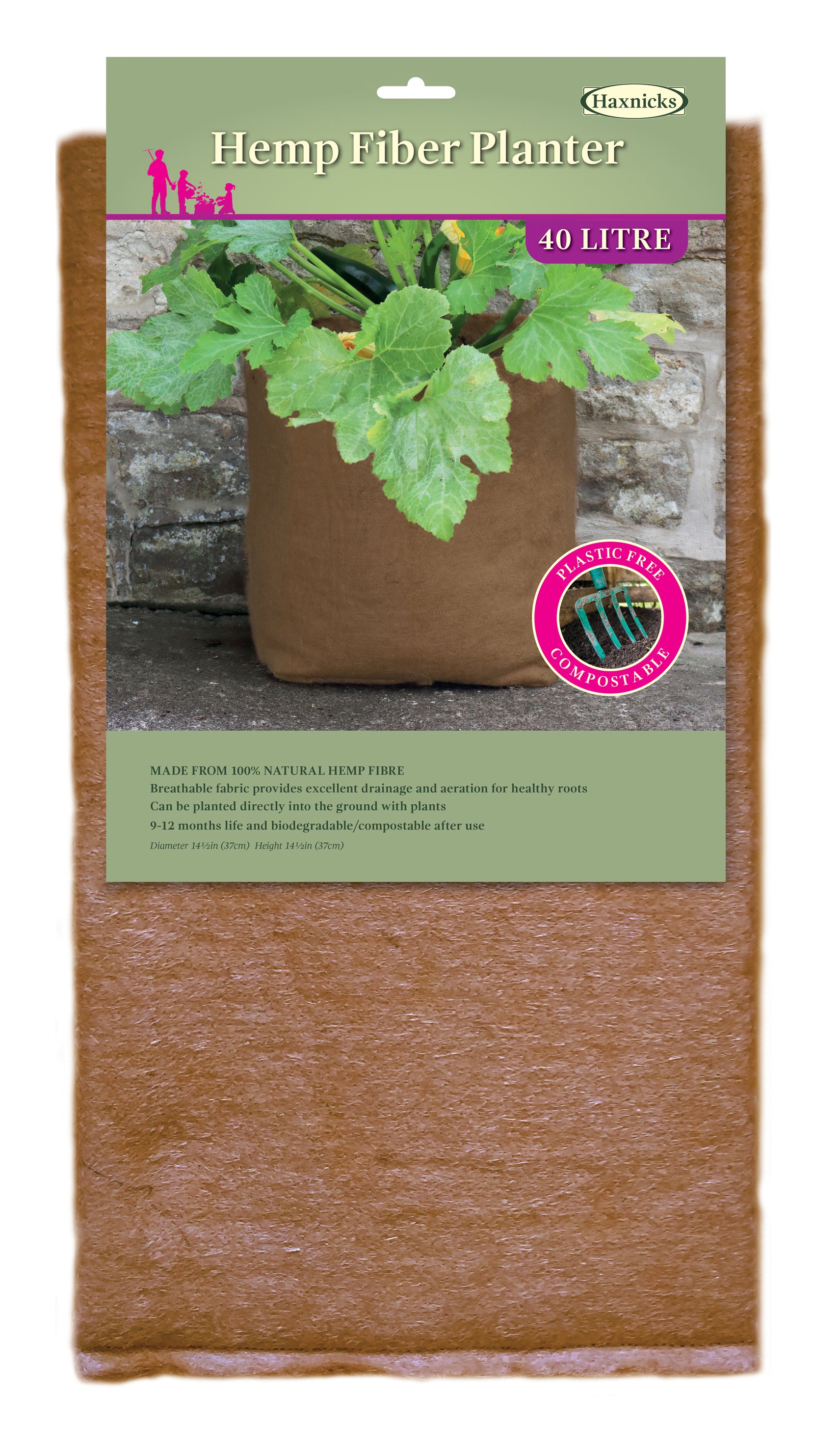 Hemp Fiber Planter - 40L