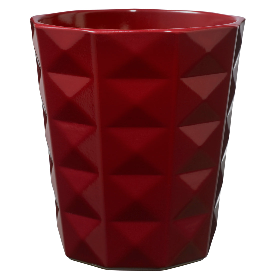 Kyoto Ceramic Pot - 5.9" Shiny Bordeaux