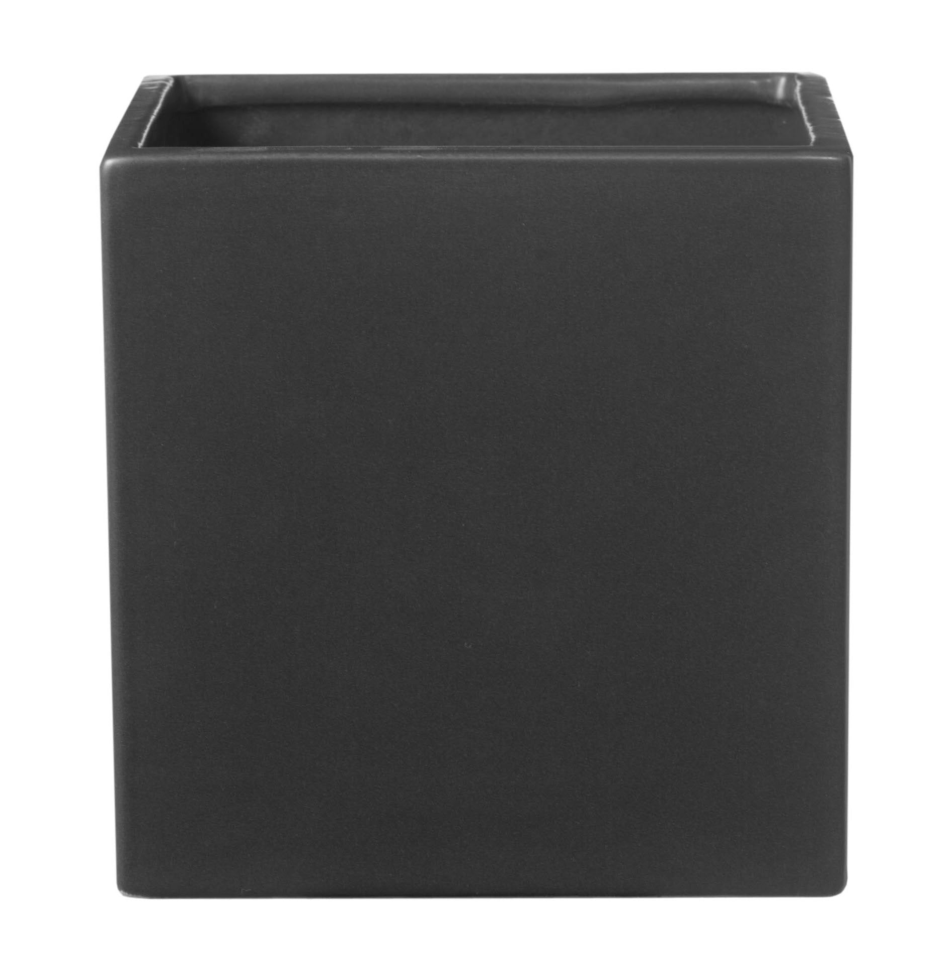 Latina Ceramic Pot - 6.7" Matte Anthracite