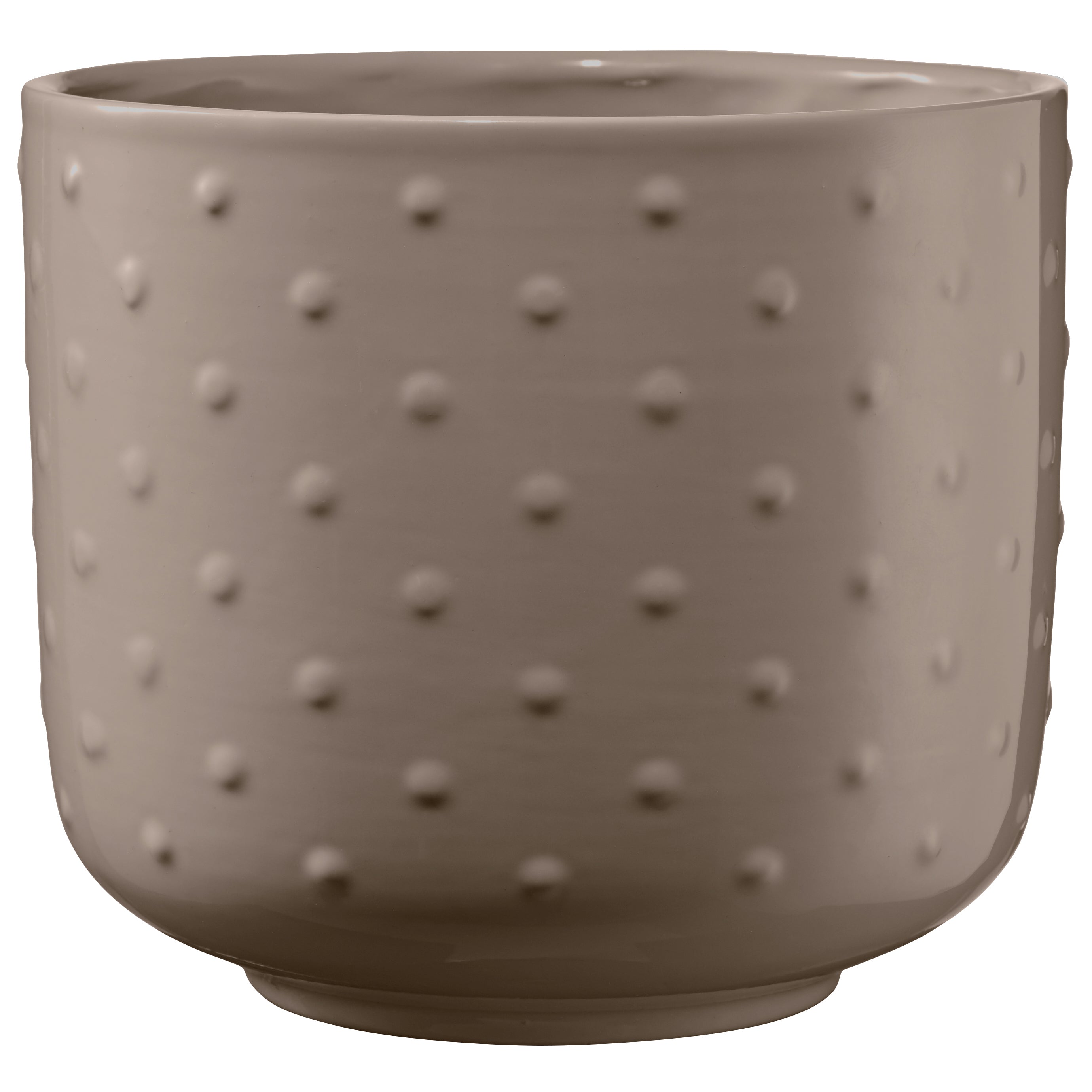 Baku Pearl Ceramic Pot - 7.5" Greige