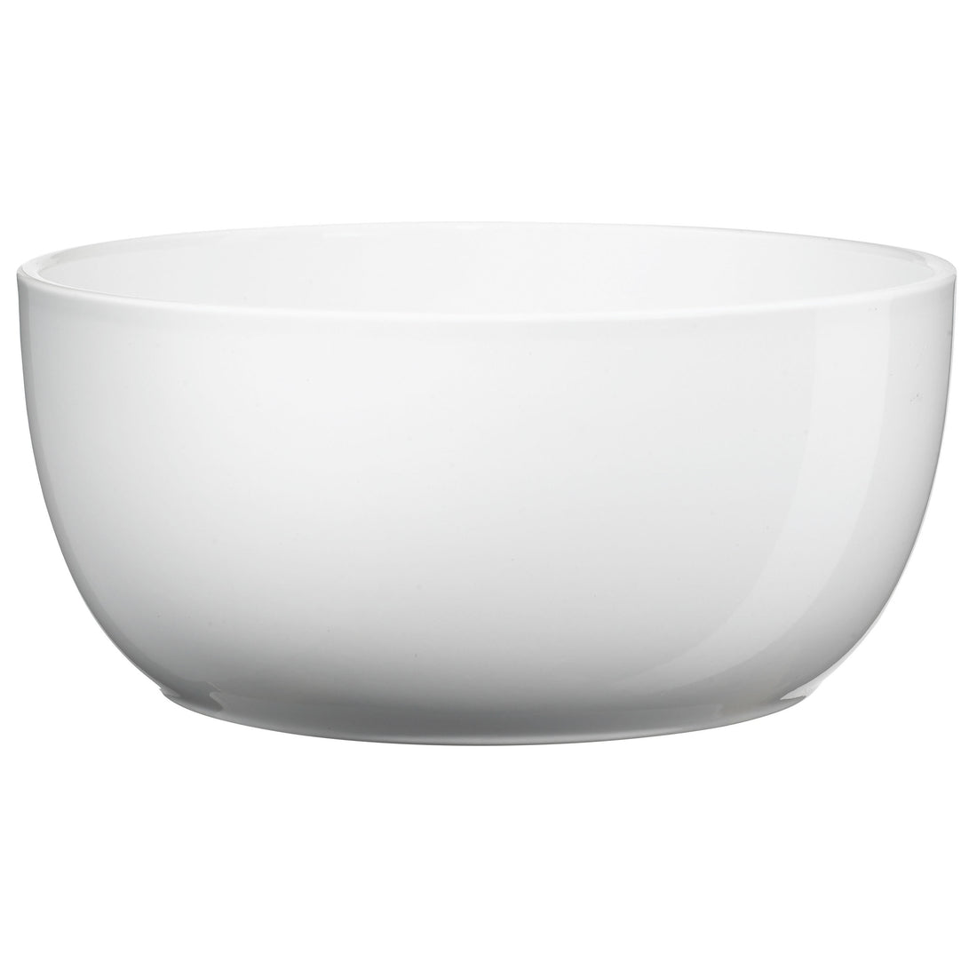 Basel Full Color Ceramic Pot - 7.9" Shiny White
