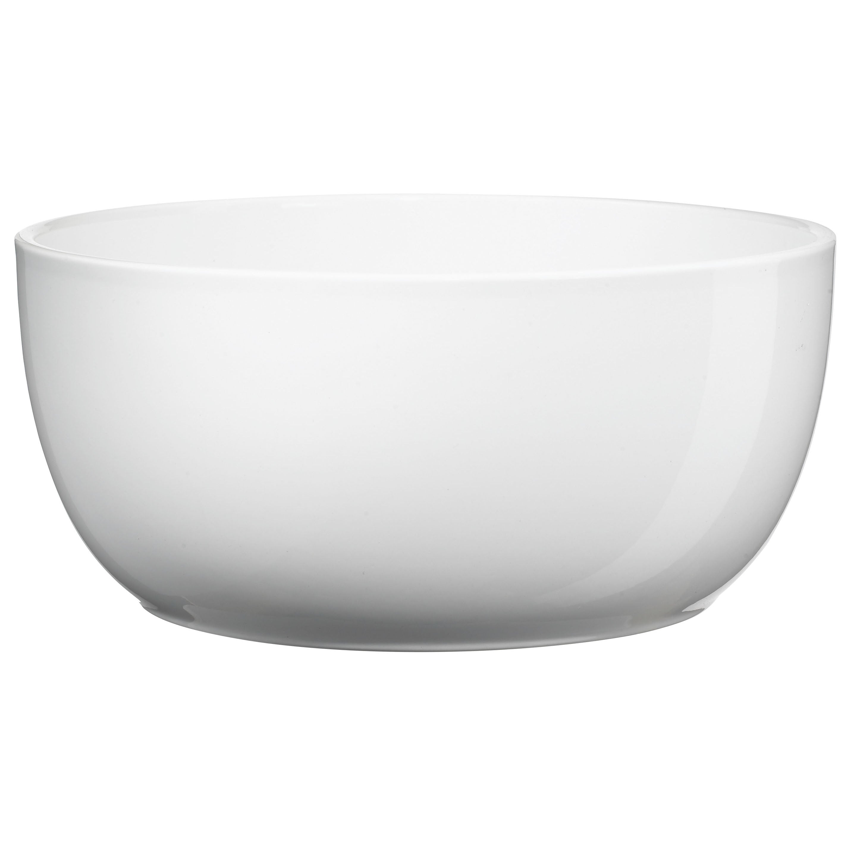Basel Full Color Ceramic Pot - 7.9" Shiny White