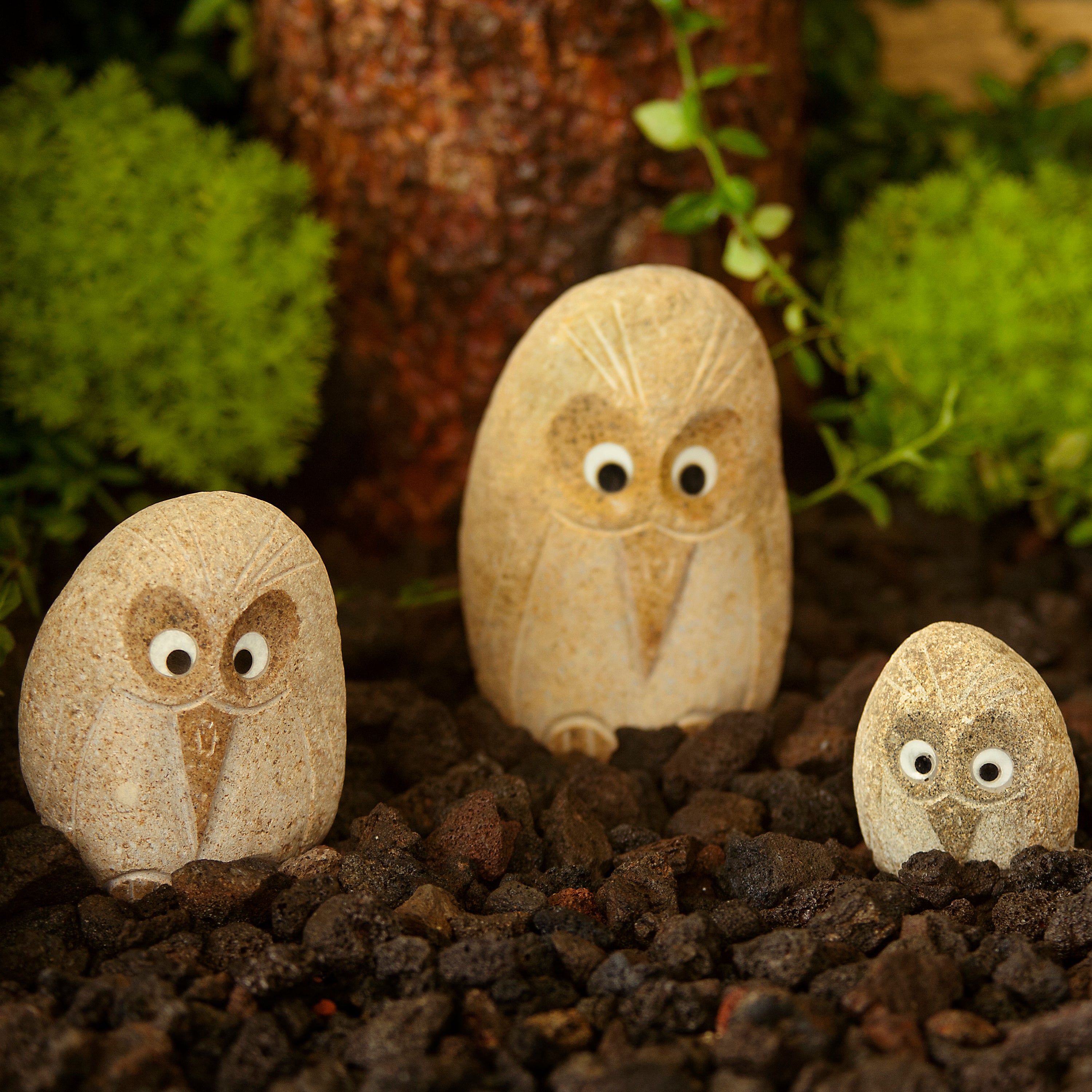 Family of Boulder Angry Birds 3 Pcs 4"6"8"