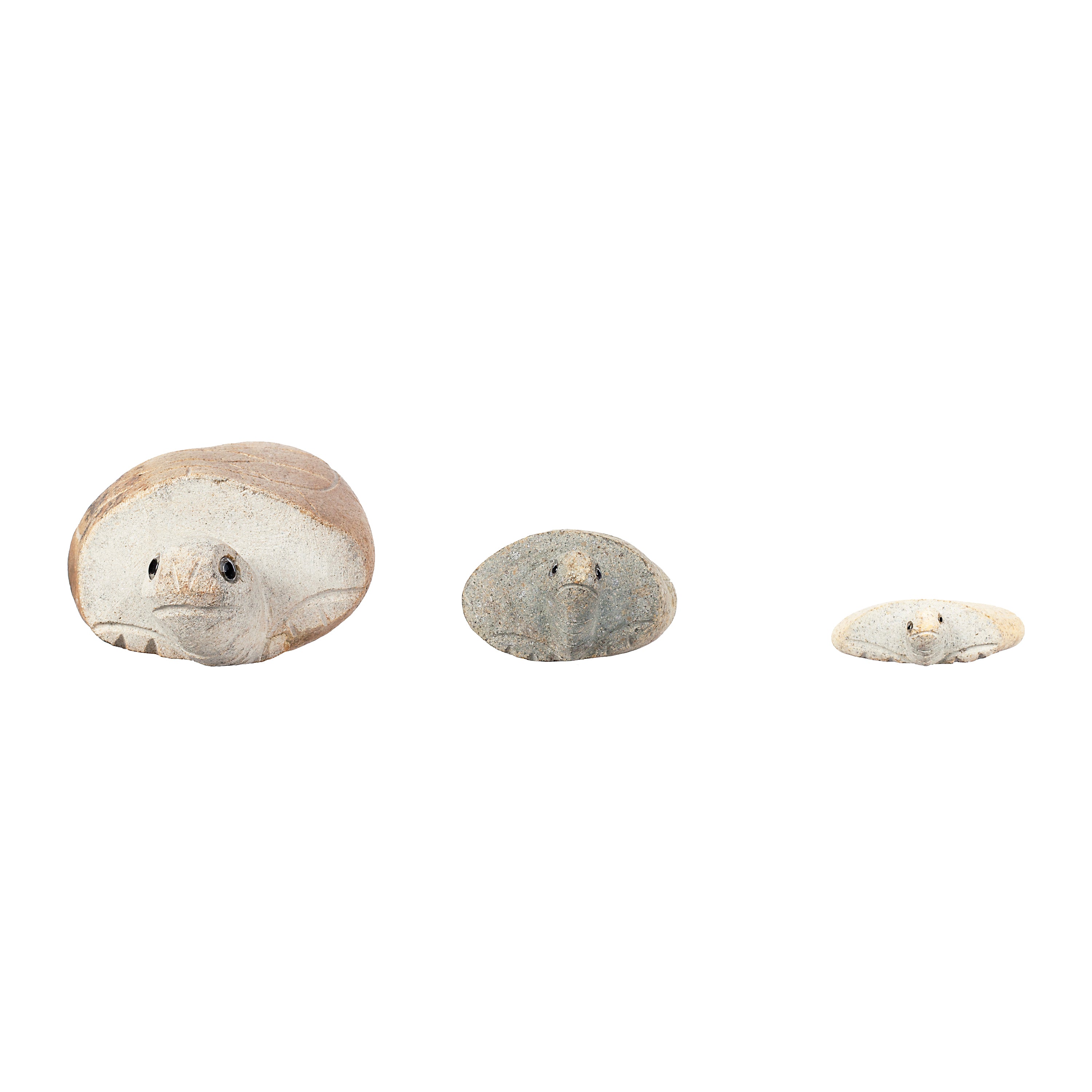Family of Boulder Turtles - 3 Pcs 4"H, 6"H, 10"H