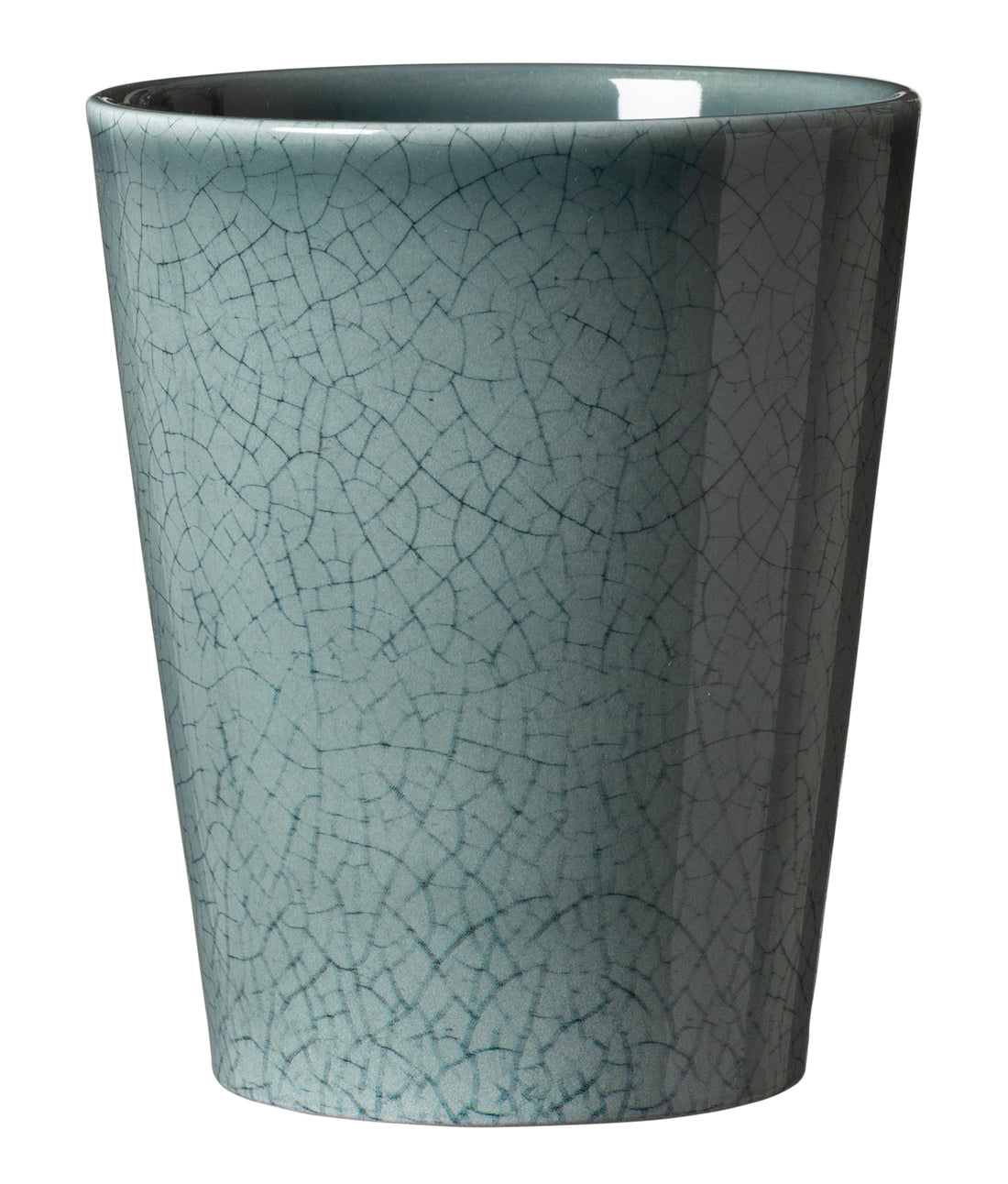Medina Glaze Ceramic Pot - 5.9" Petrol Craquele