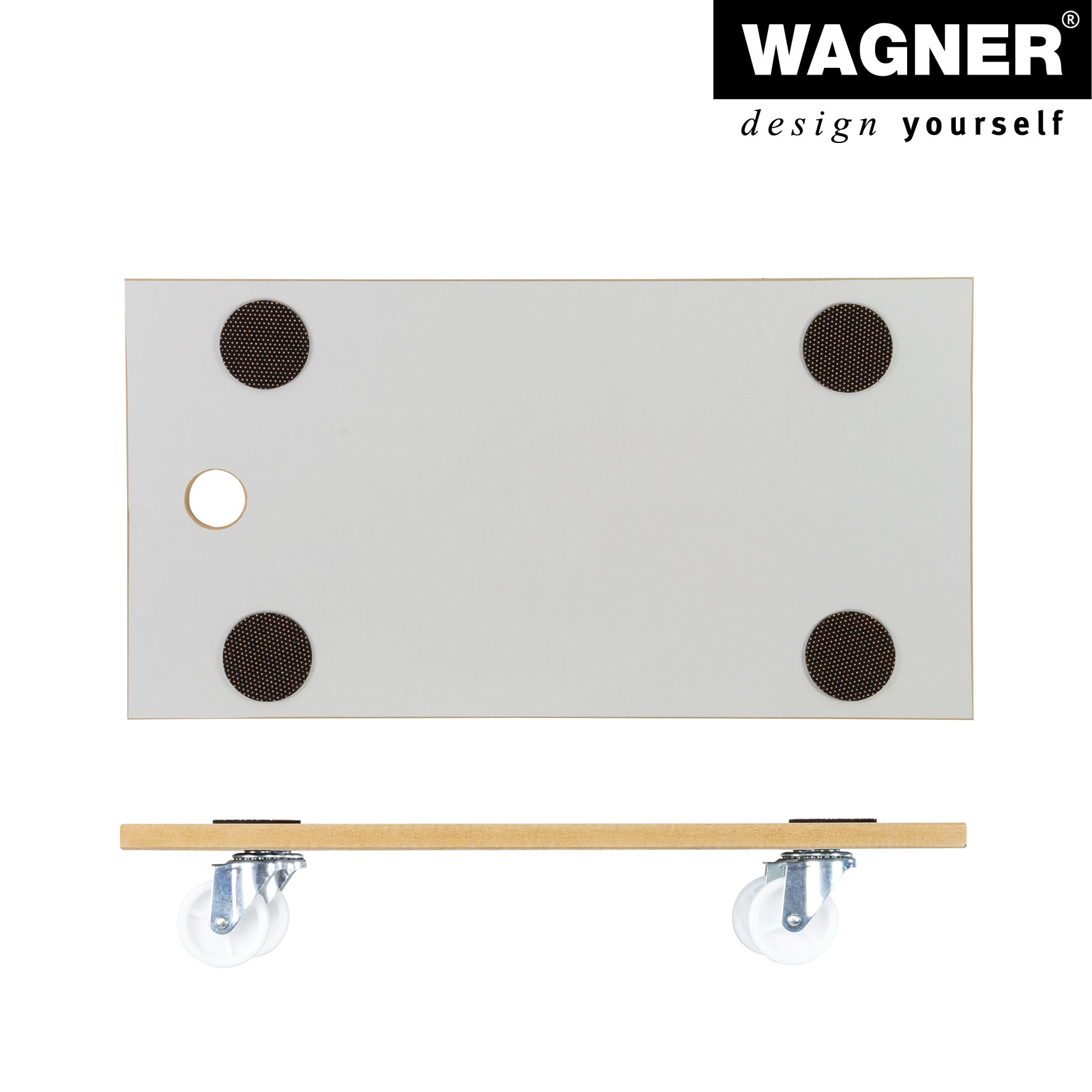 Wagner Moving Dolly - White Wood 23" x 12"