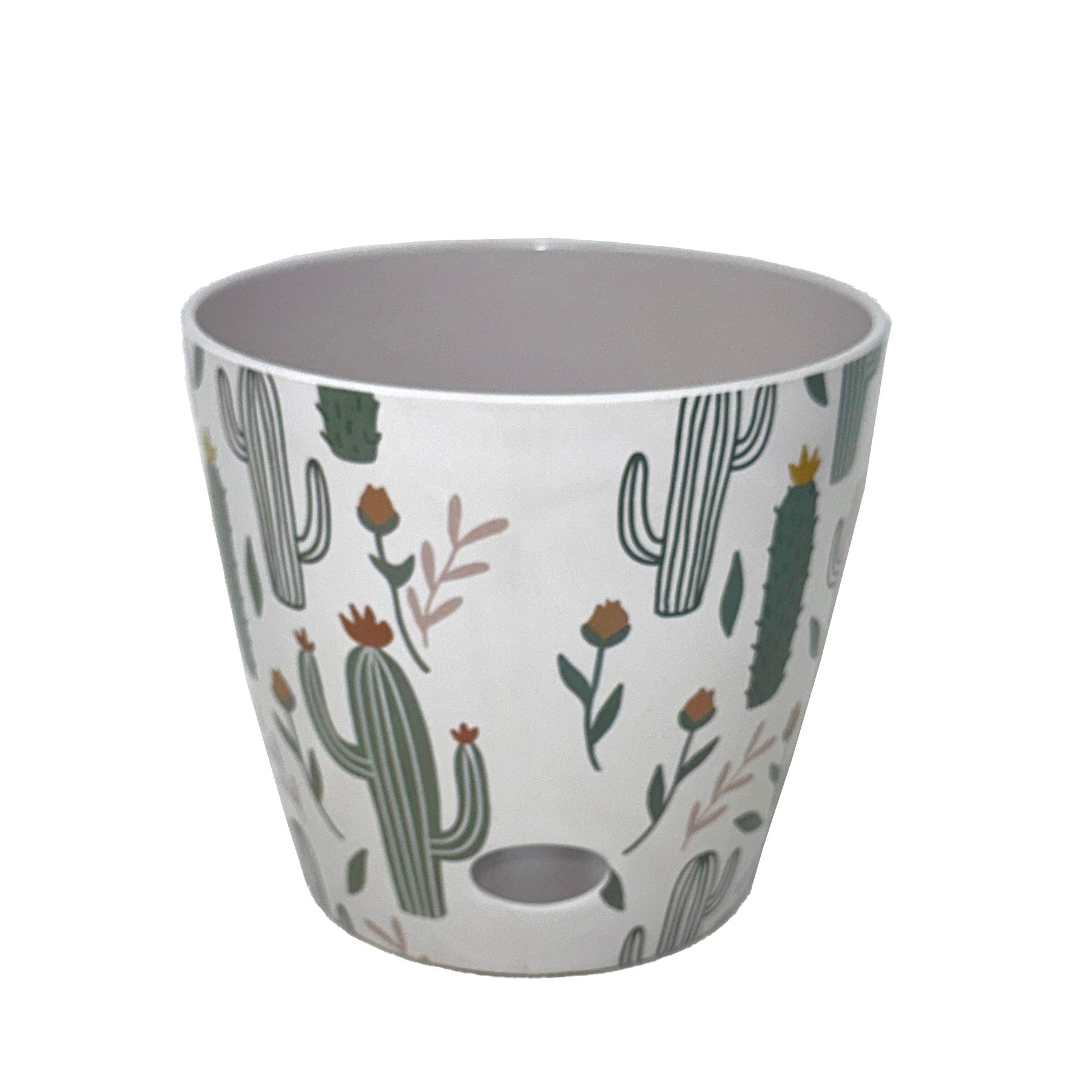 Self-Watering Bamboo Pot - 7&quot; Cactus Round