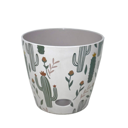 Self-Watering Bamboo Pot - 7&quot; Cactus Round