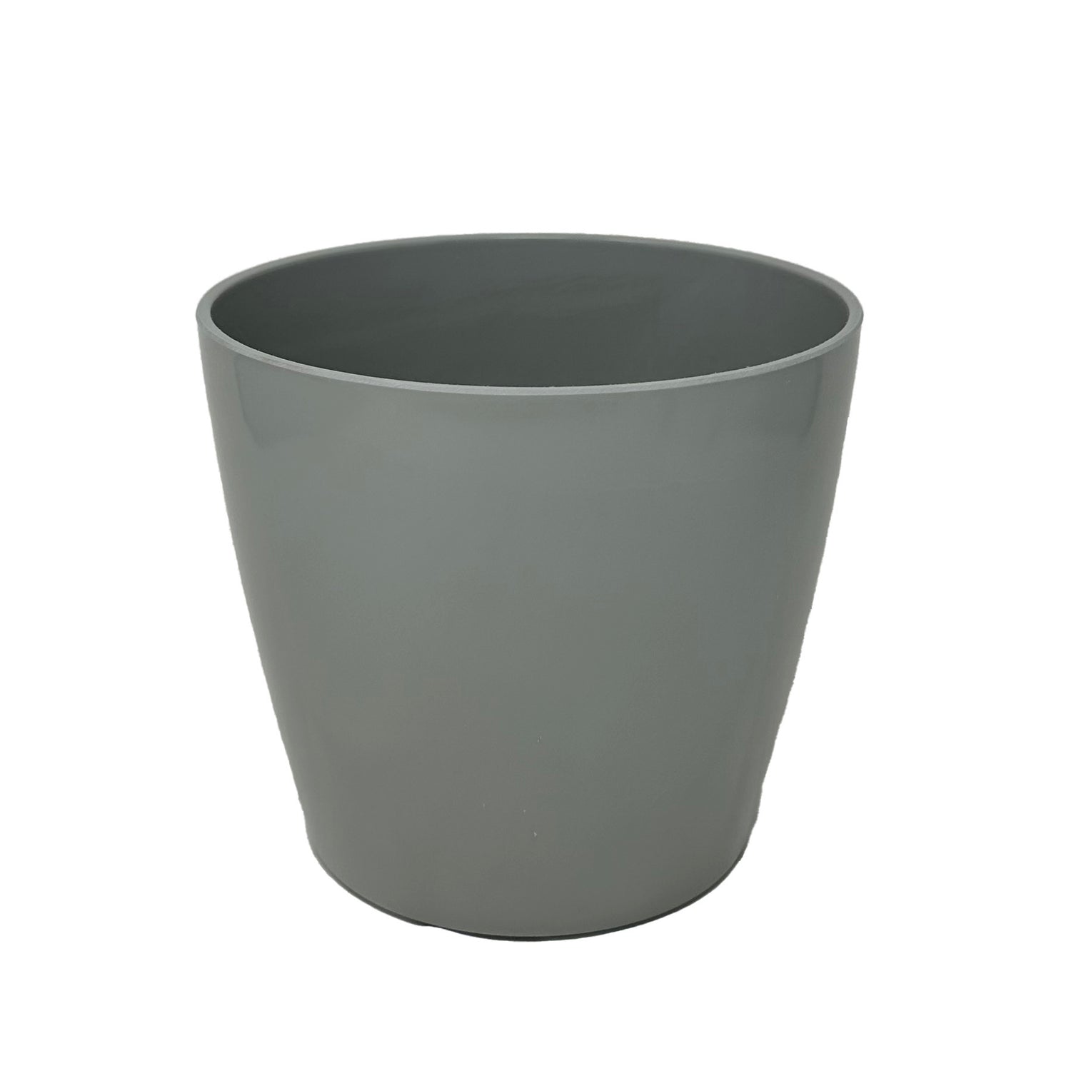 7" Round Self-Watering Bamboo Pot - Gray