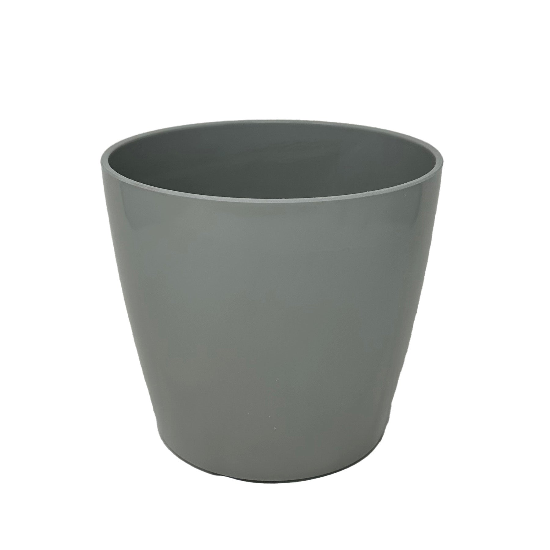 7" Round Self-Watering Bamboo Pot - Gray