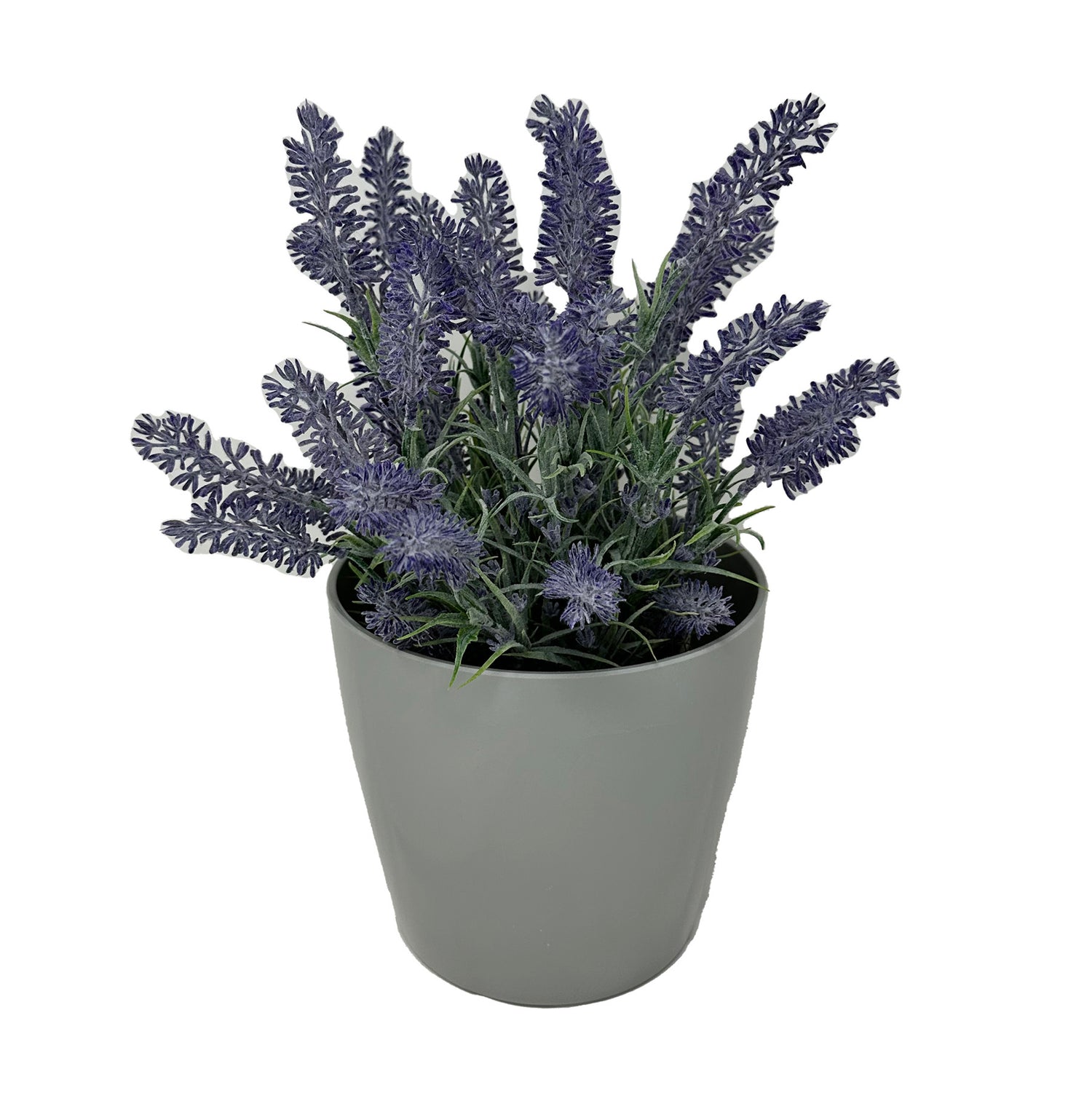 7" Round Self-Watering Bamboo Pot - Gray