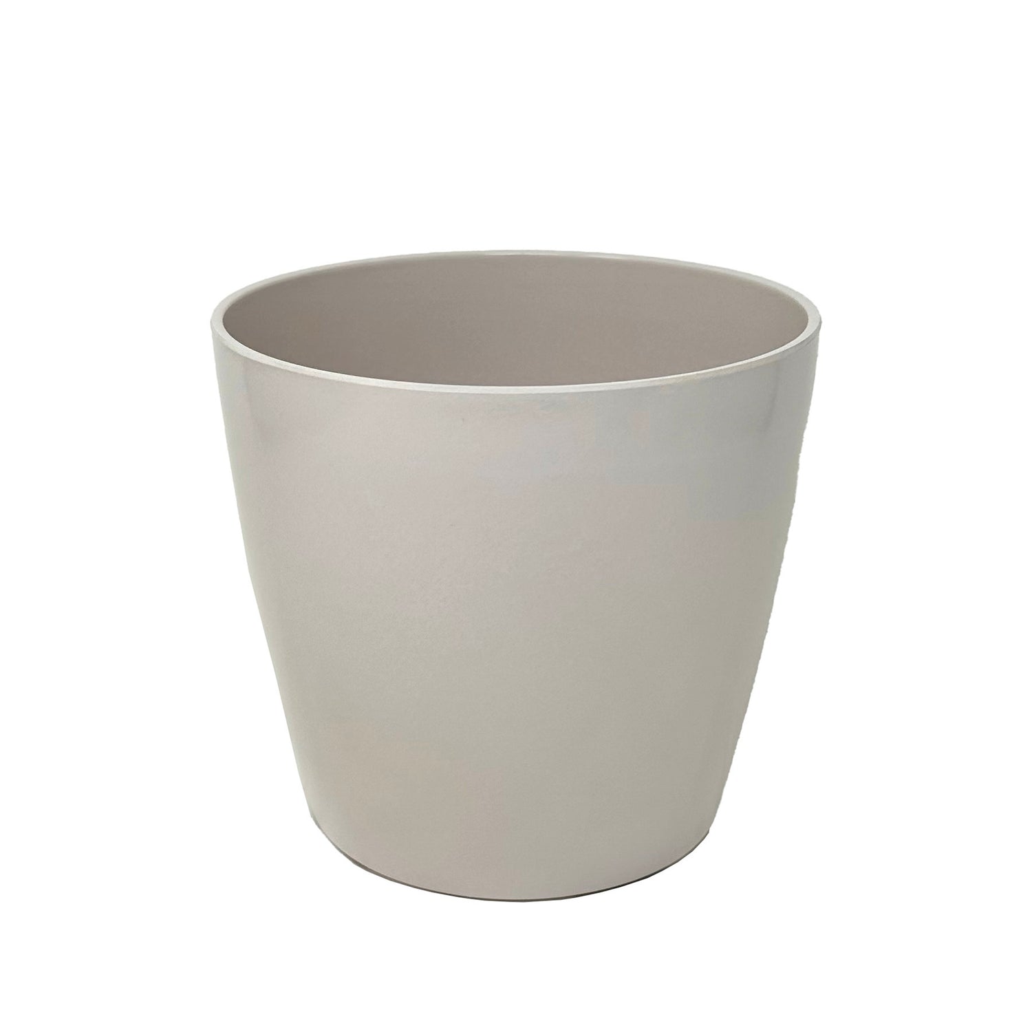 7" Round Self-Watering Bamboo Pot - Cream