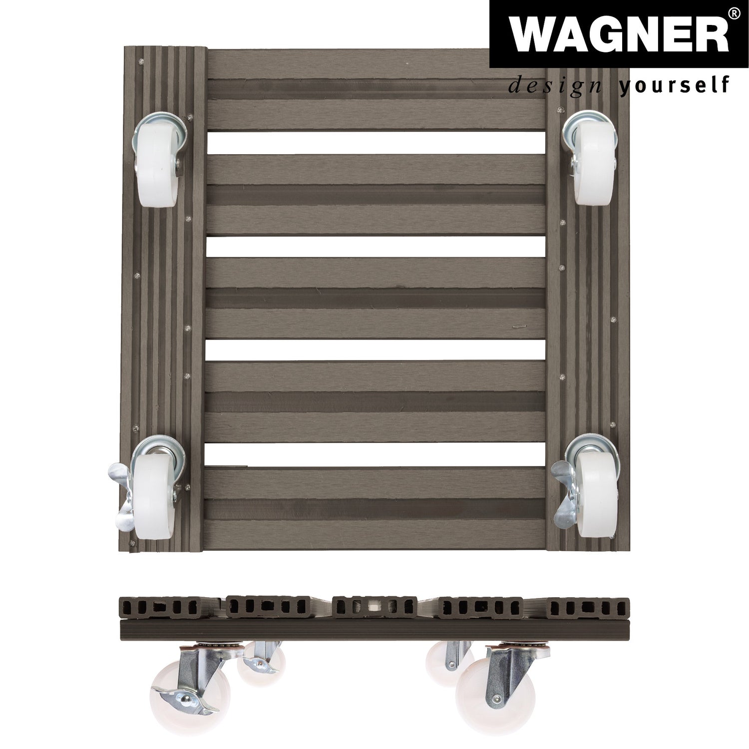 Wagner Waterproof Plant Caddy - 15.4" Taupe Square
