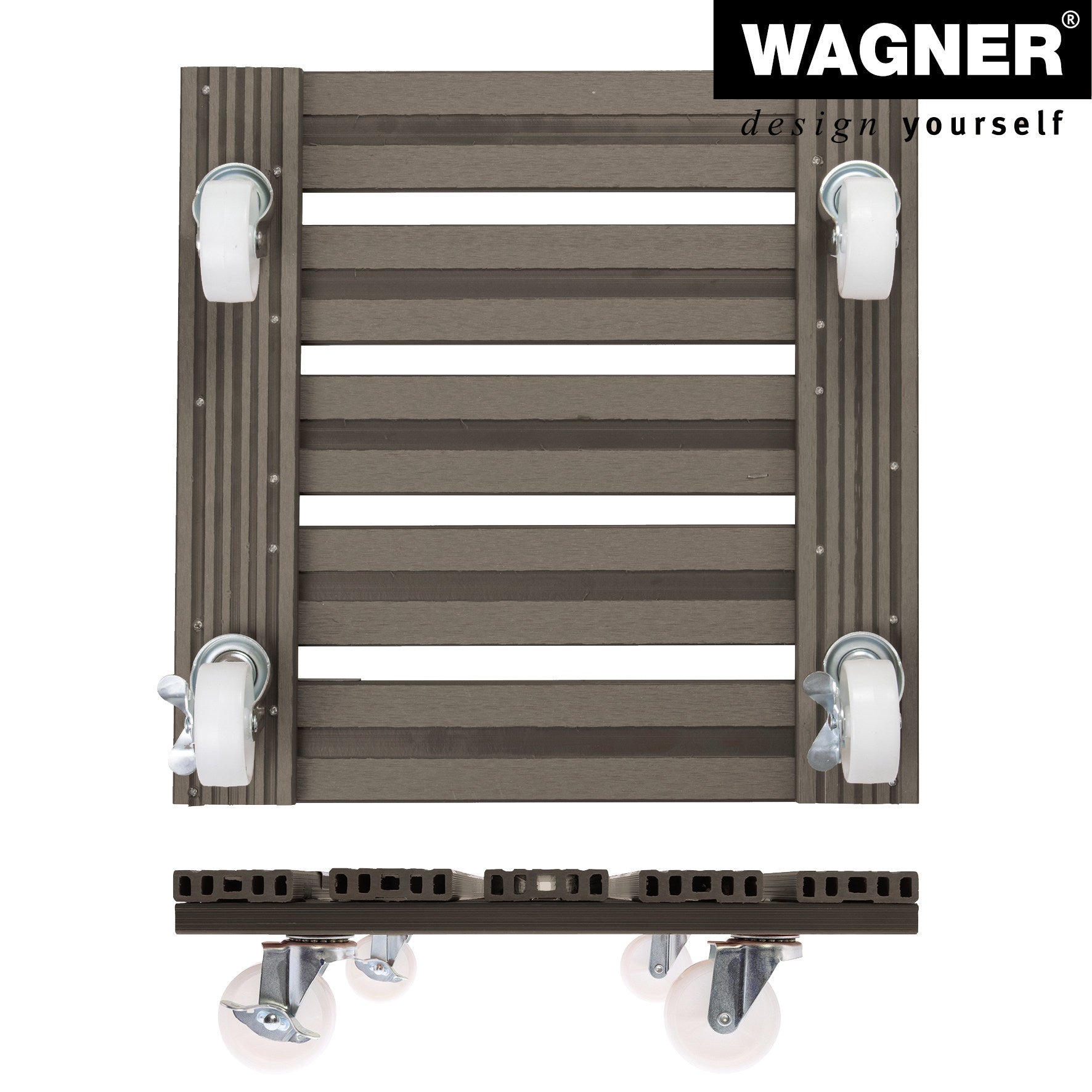 Wagner Waterproof Plant Caddy - 15.4" Taupe Square