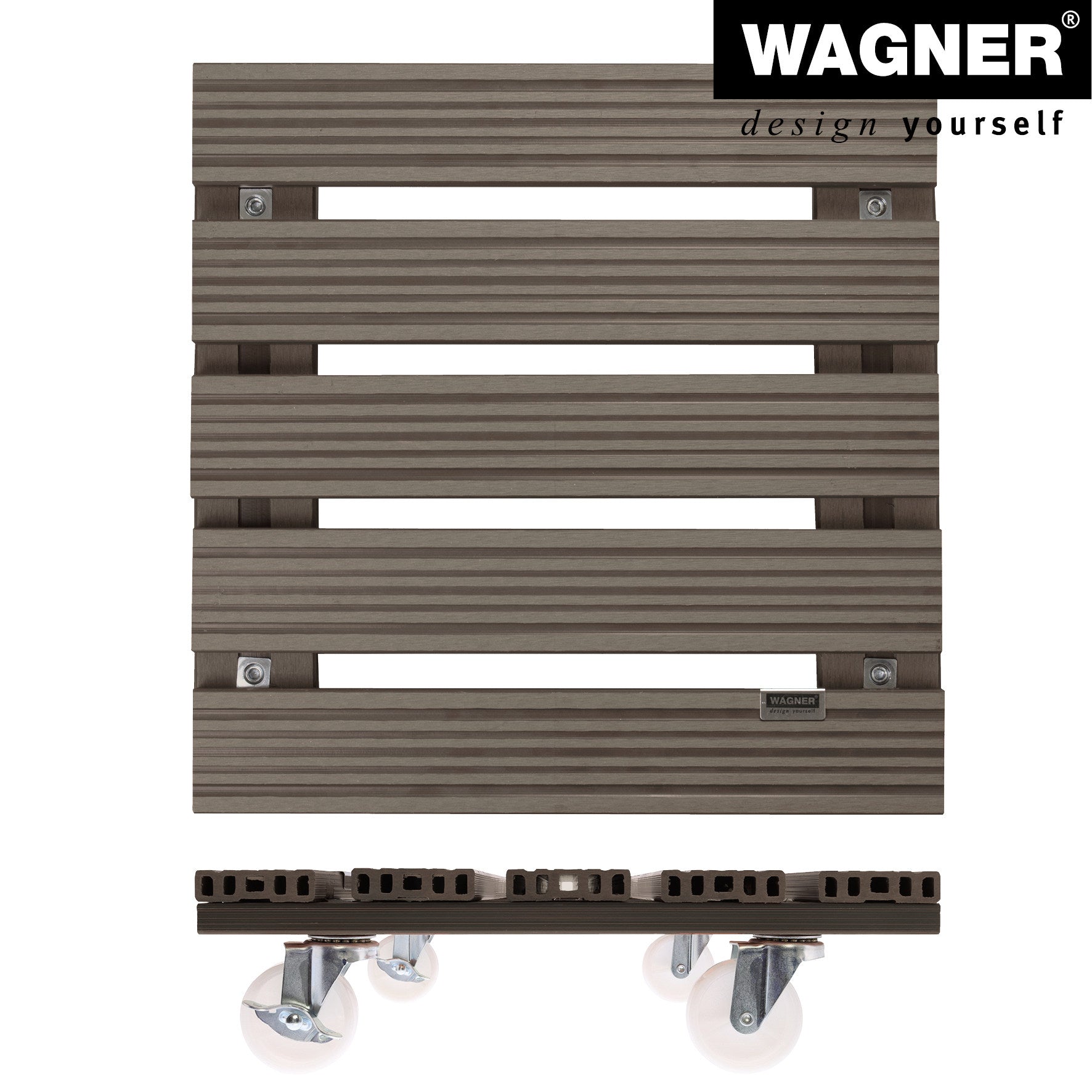 Wagner Waterproof Plant Caddy - 15.4" Taupe Square