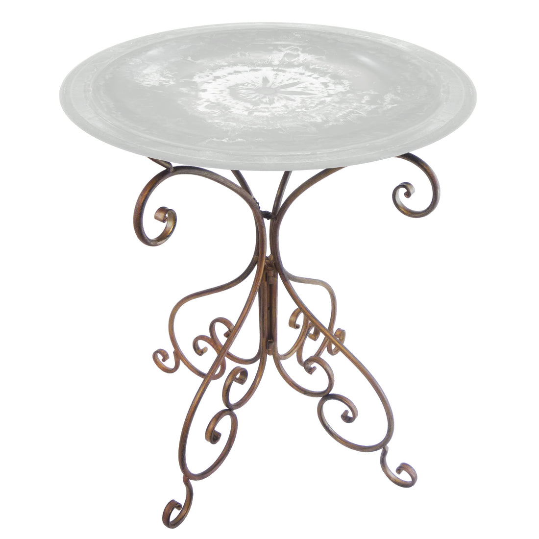 Antique Bronze Metal Birdbath Base - 25"