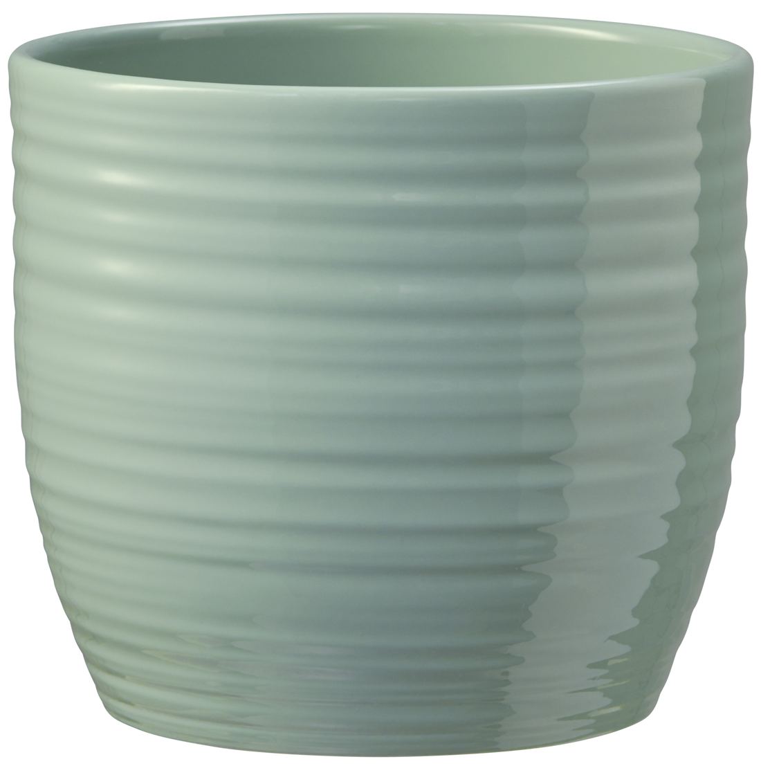 Bergamo Pure Ceramic Pot - 5.1" Shiny Glacier Blue
