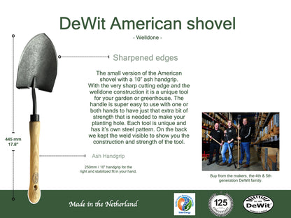 DeWit Shovel - American with 10" Handgrip