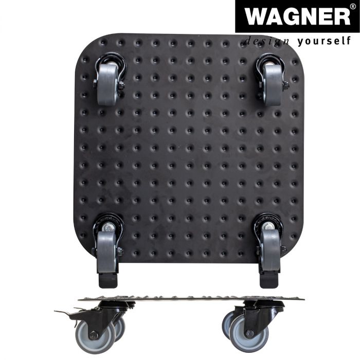 Aluminum Plant Caddy - 11.4" Black Square