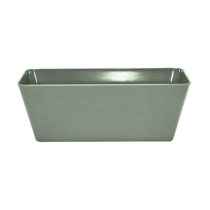 16" Rectangular Self-Watering Bamboo Planter - Sage Green