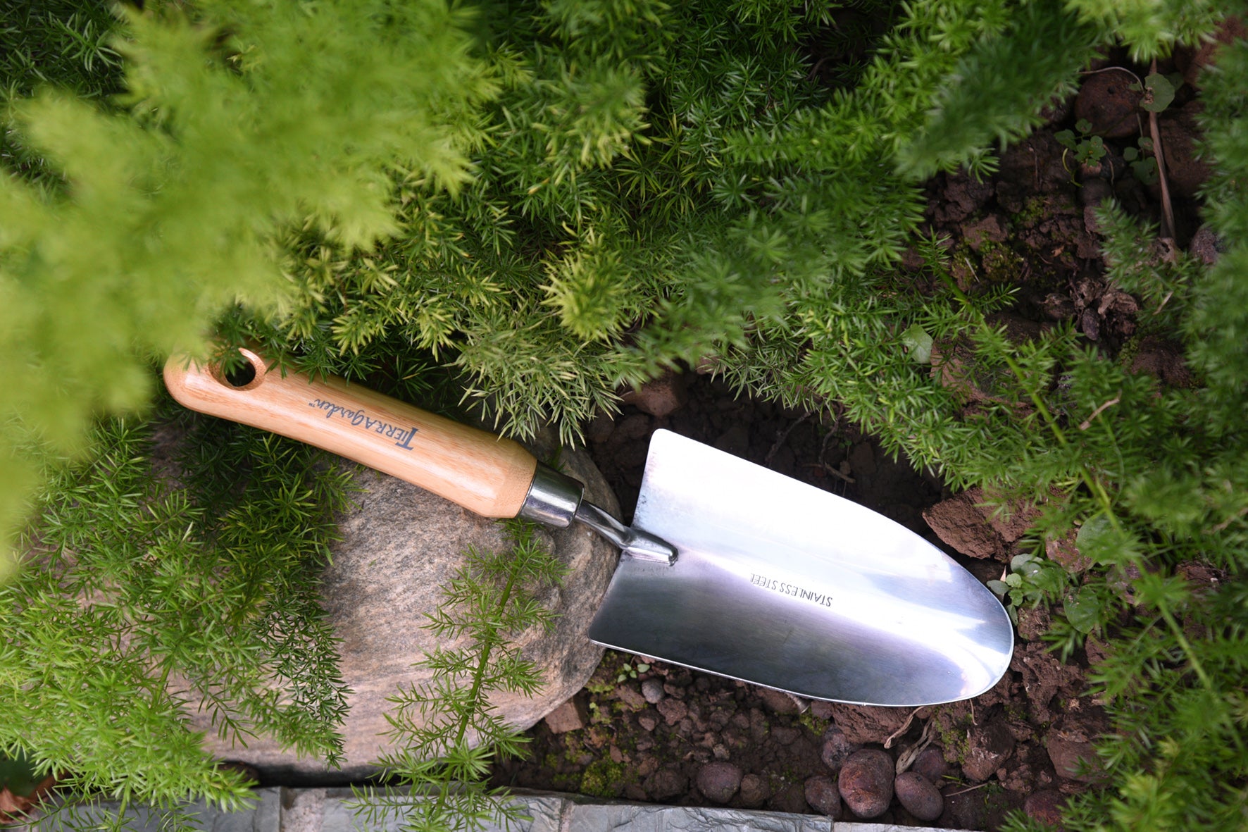 Tidy Tray - Black with Stainless Steel Trowel &amp; Cultivator