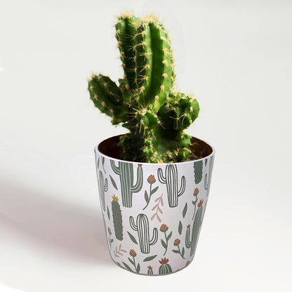 Self-Watering Bamboo Pot - 7&quot; Cactus Round