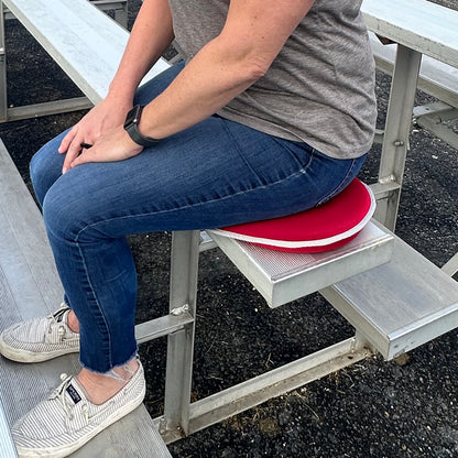 Metal Watering Can &amp; Memory Foam Kneel Cushion Combo - 2.1 gal Red