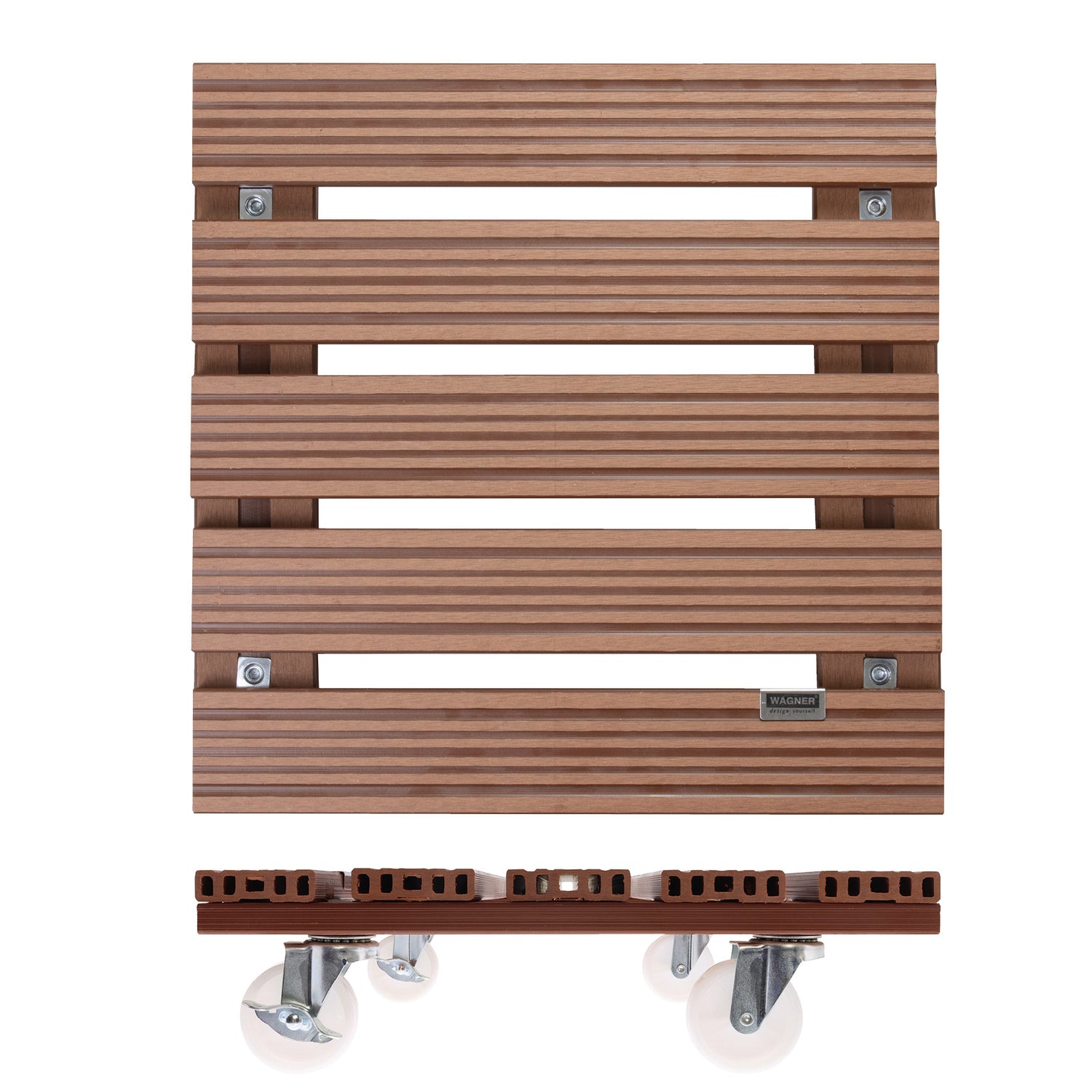 Wagner Waterproof Plant Caddy - 15.4" Terra Cotta Square